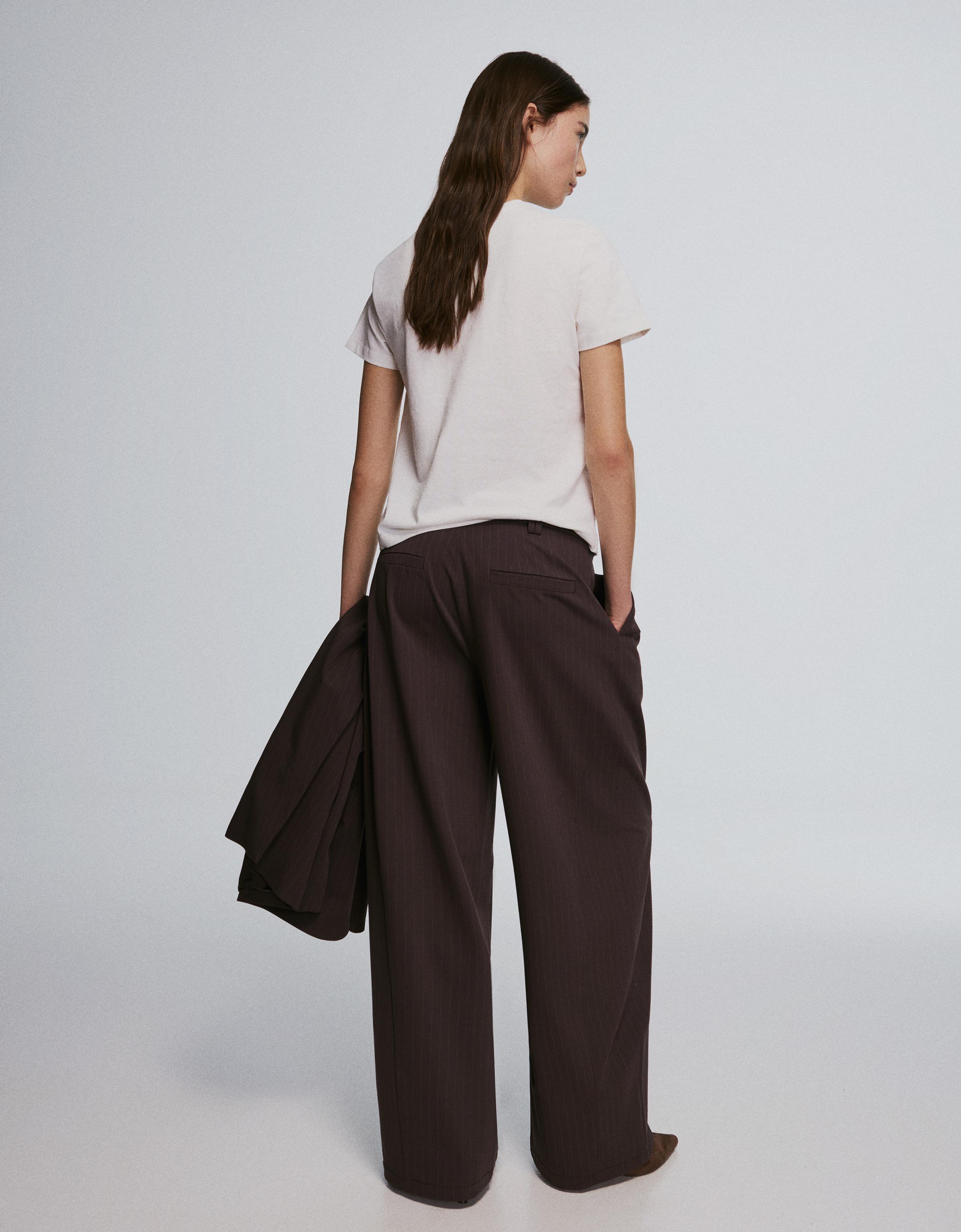 Çift kumaşlı hacimli pantolon - Görsel 74