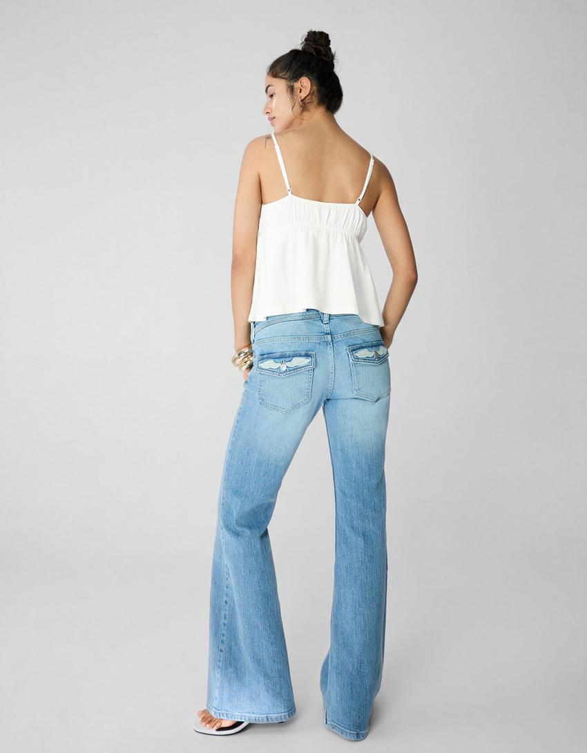 Top tirantes peplum-Blanco