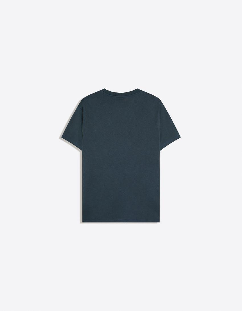 Camiseta manga corta-Azul oscuro