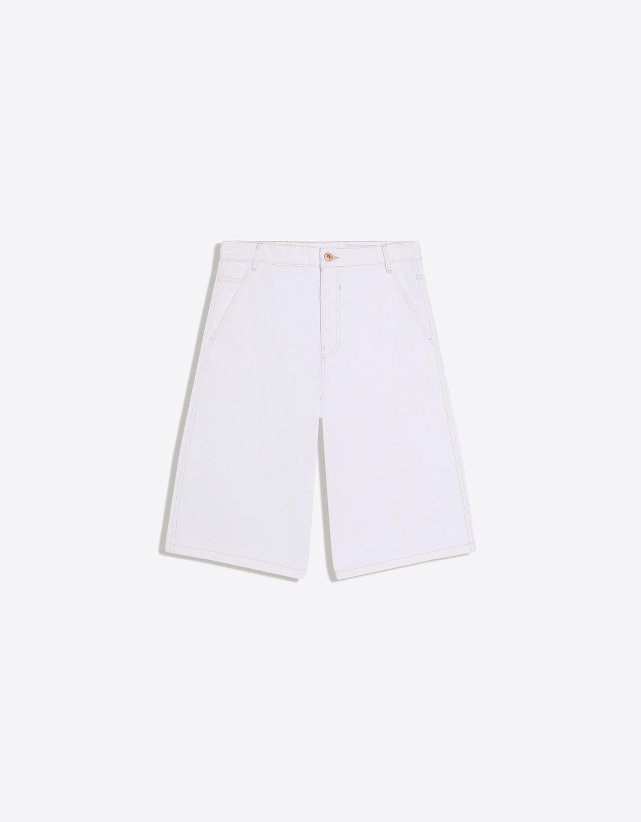 Skater denim Bermuda shorts — White