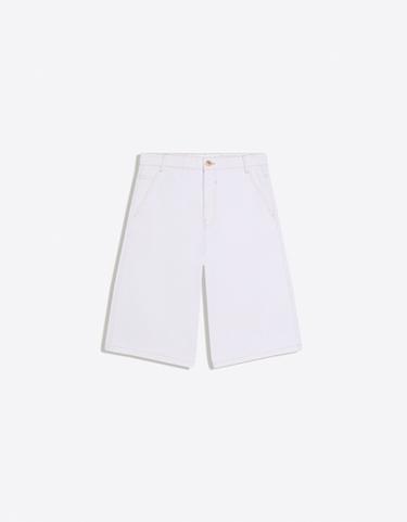 Skater denim Bermuda shorts — White 6