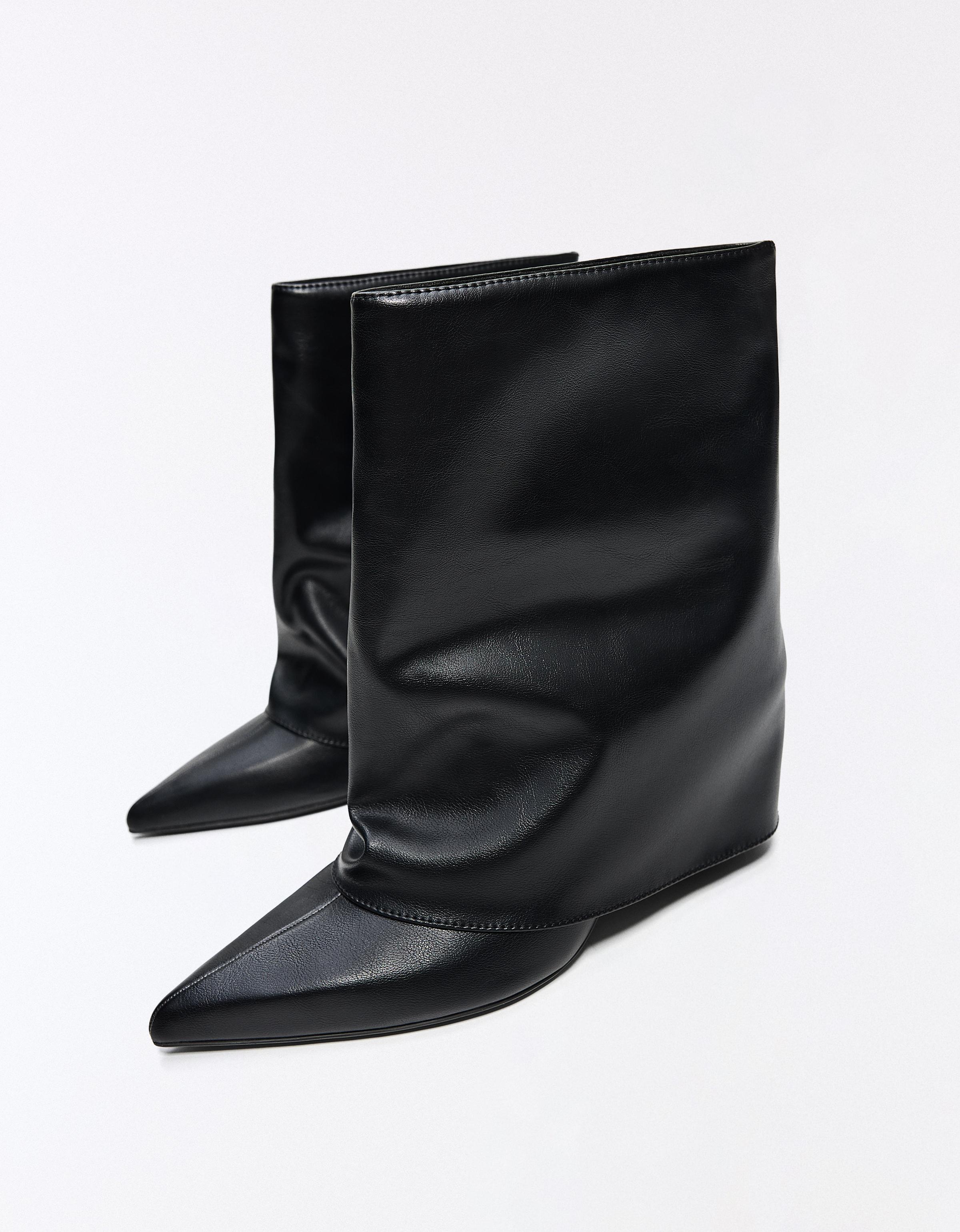 Trouser ankle boots — BLACK