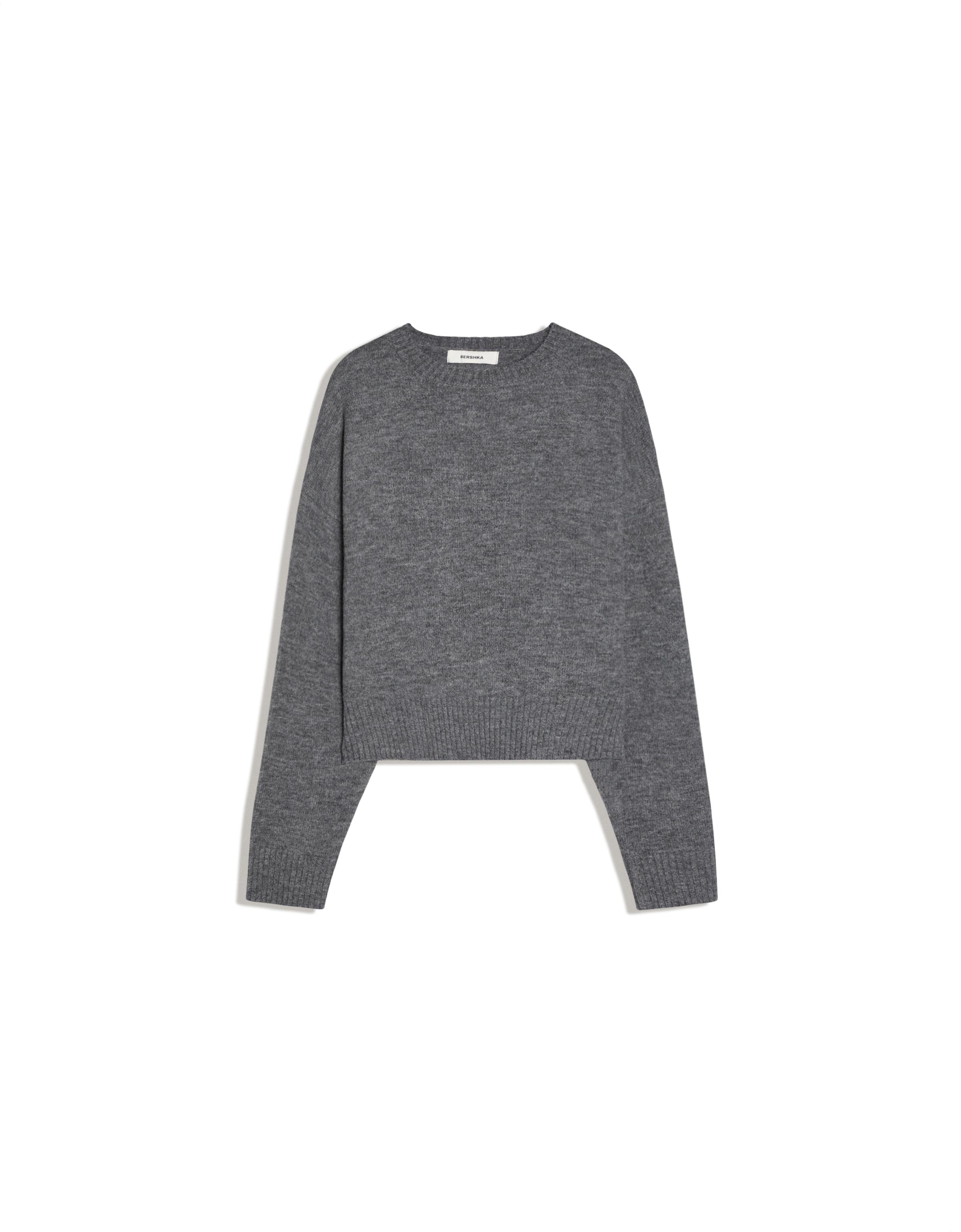 Round neck jumper — Grey