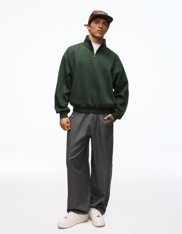 Half-length zip sweatshirt — Green 4