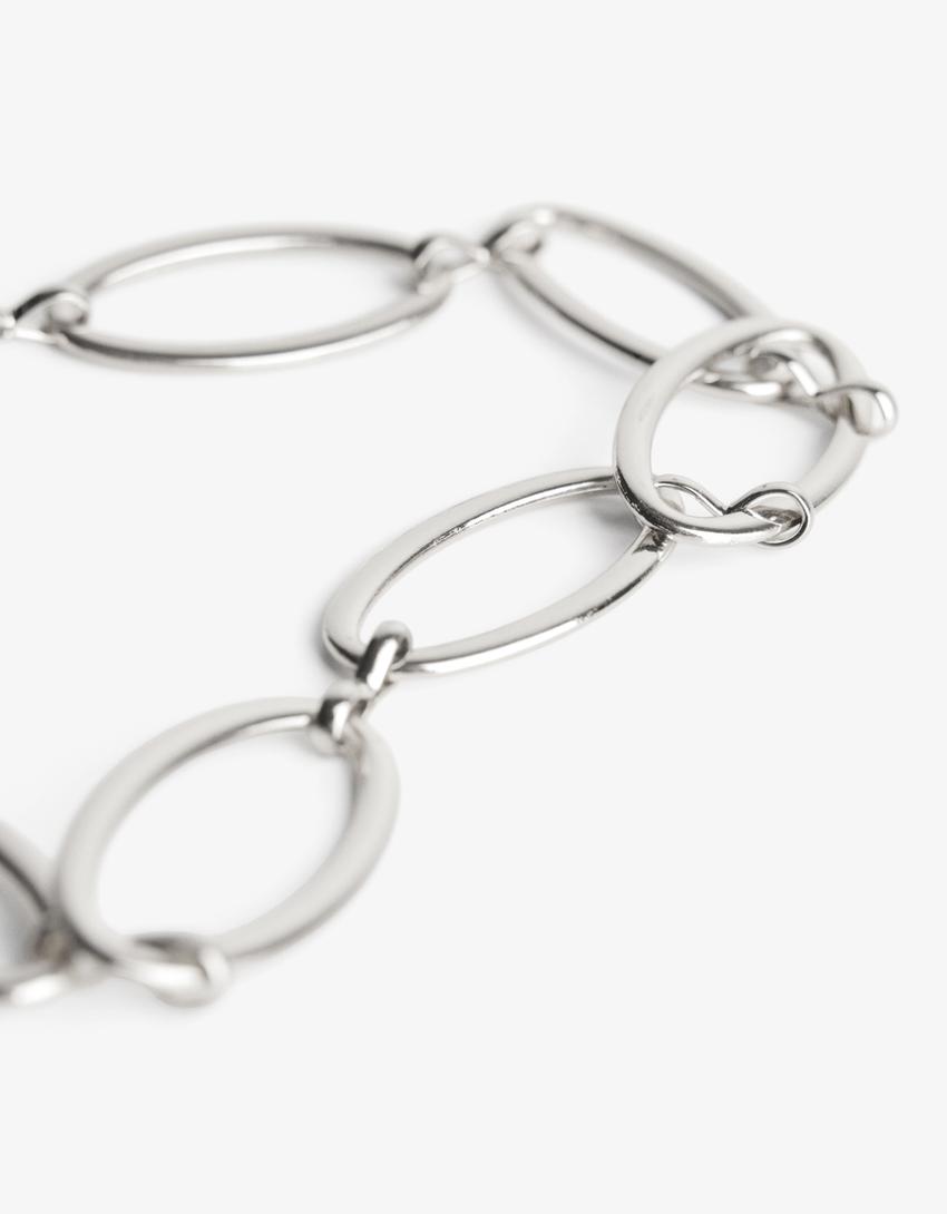 Ceinture chaîne anneaux-Argent