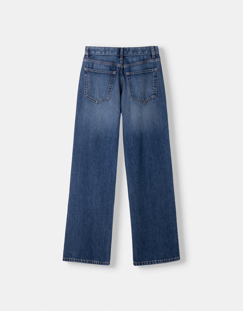 Jeans 90's wide leg-Bleu