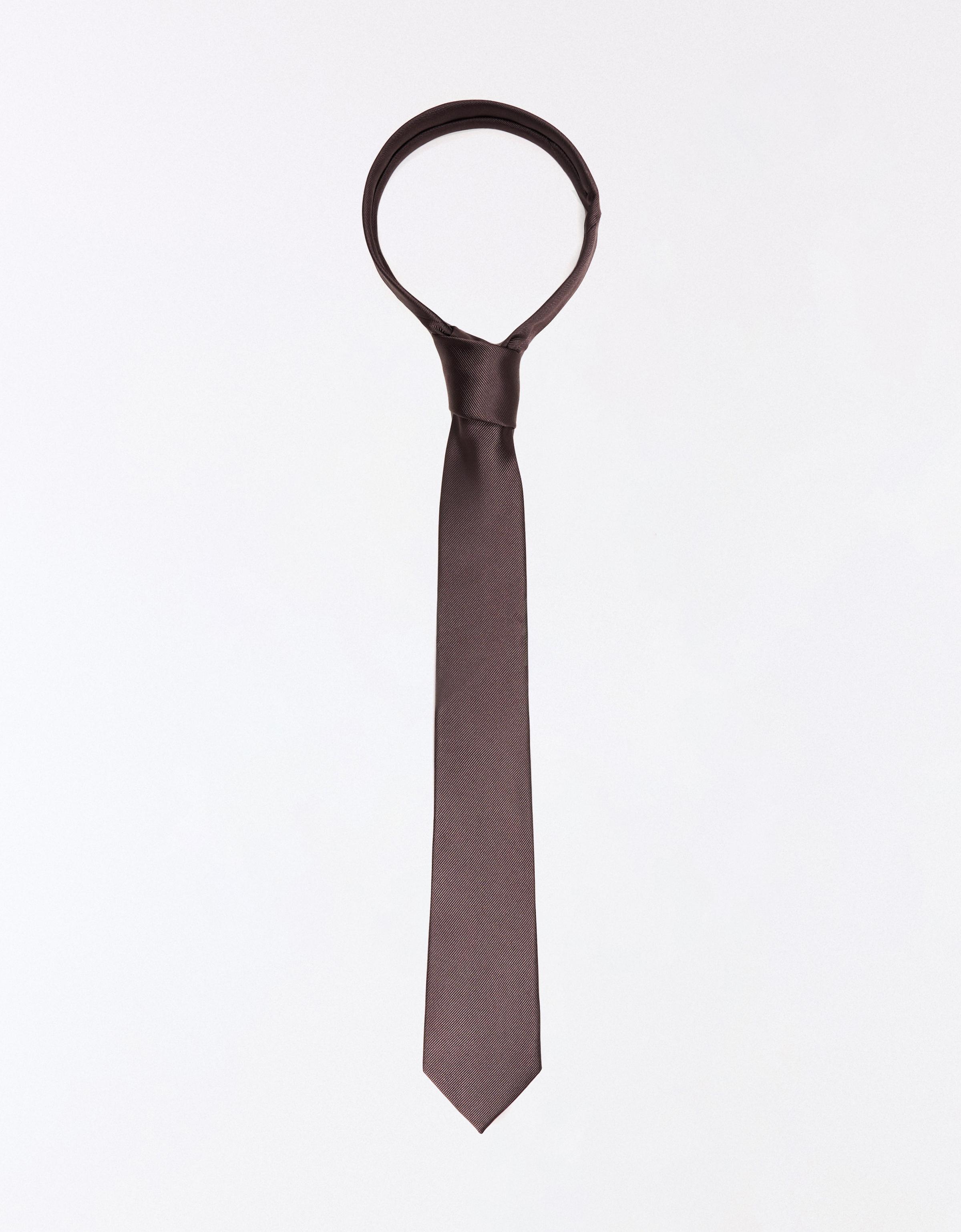 Plain tie — Brown