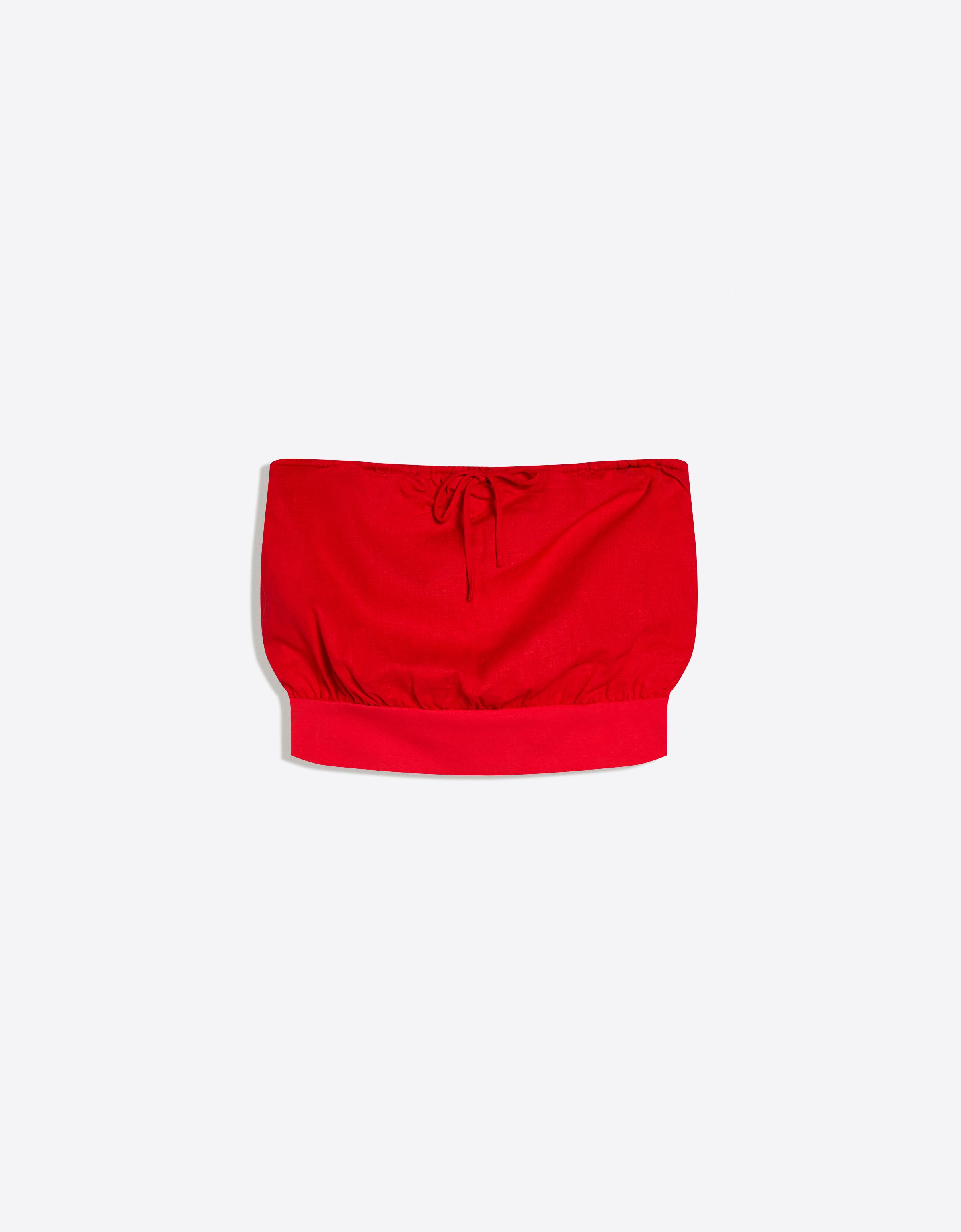 Bandeau top with tie