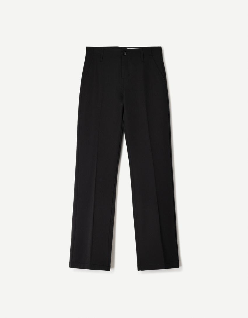 Low-rise boot-cut pants