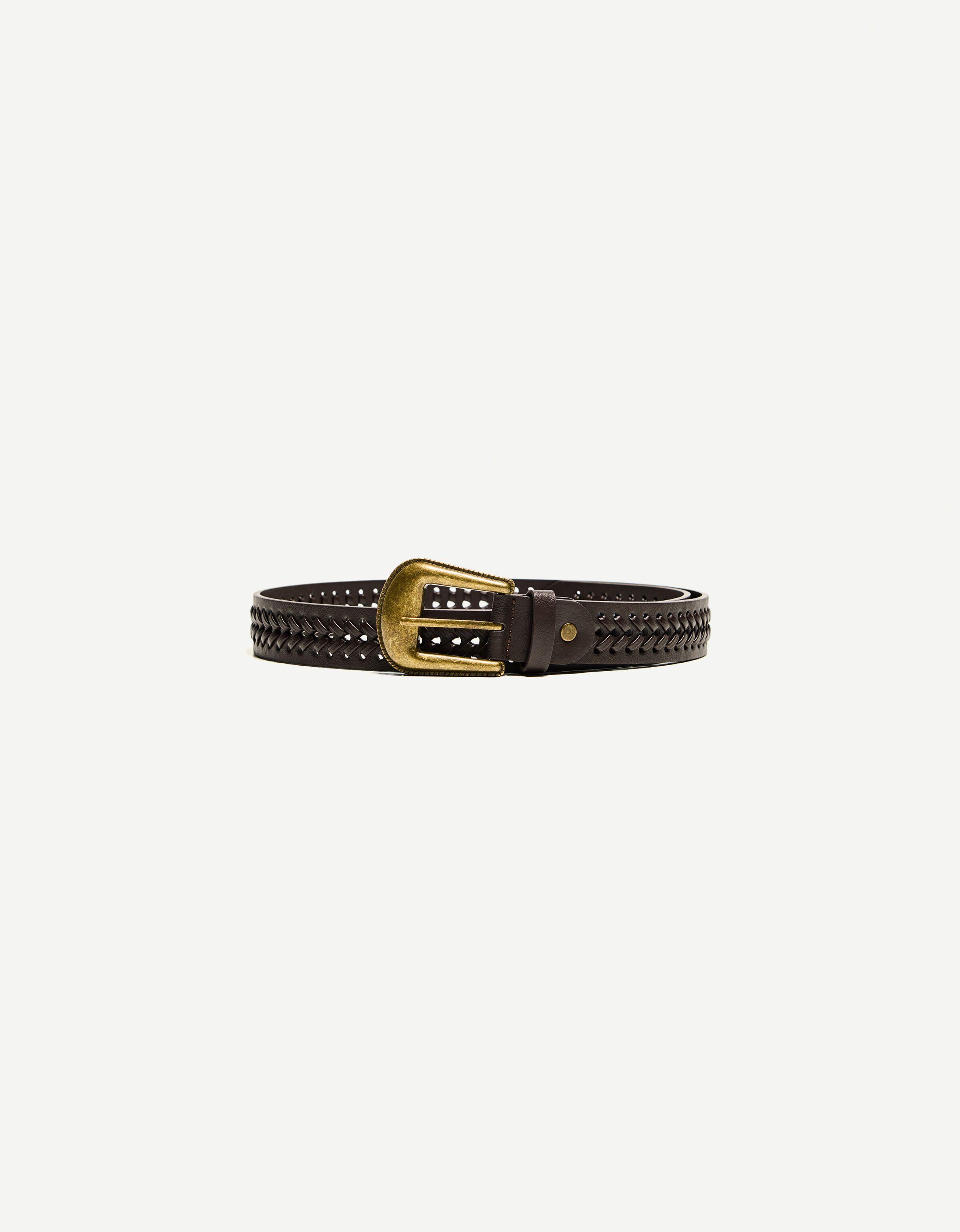Bershka Flechtgürtel Herren 95 Schwarz