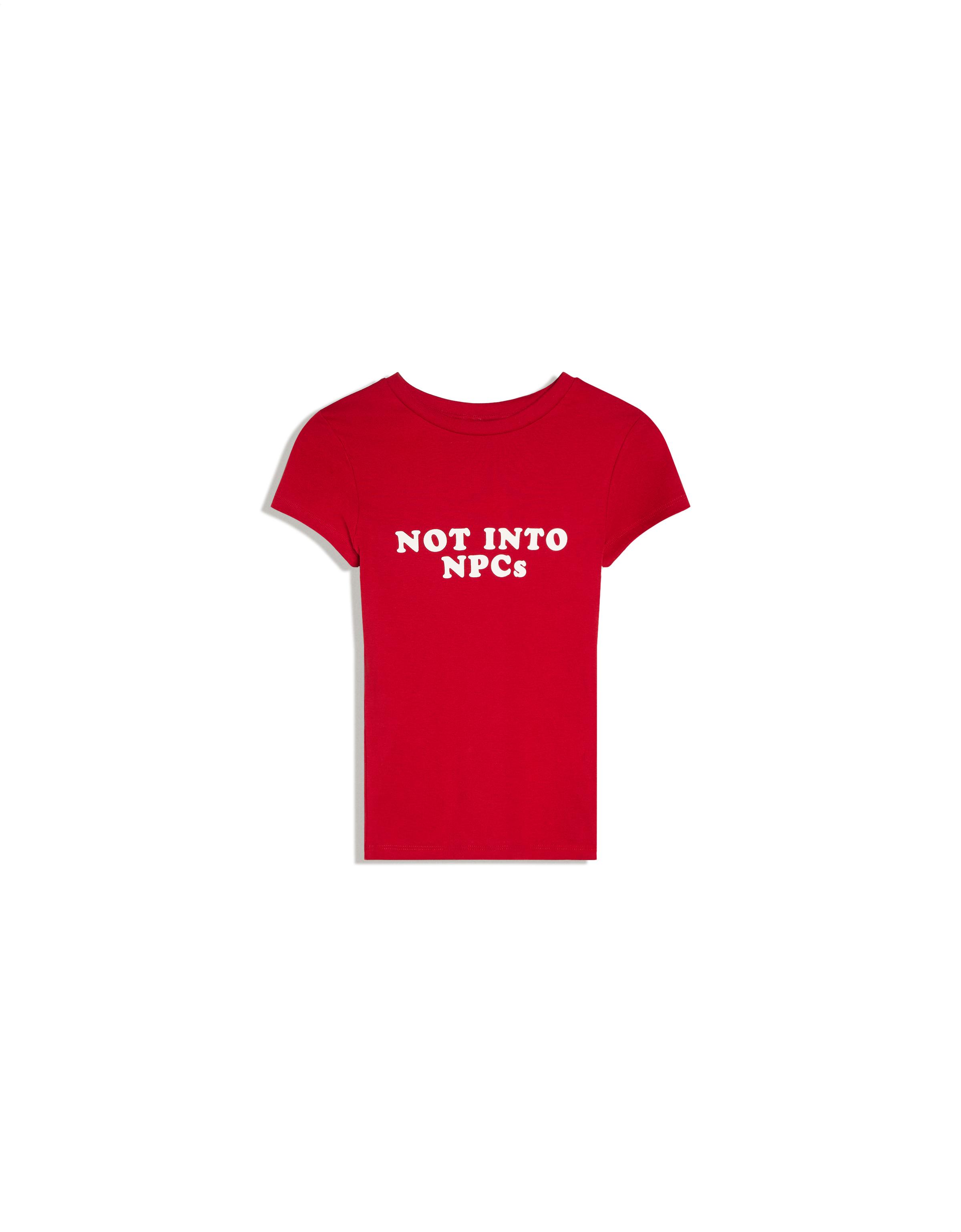 Short sleeve print T-shirt — Red