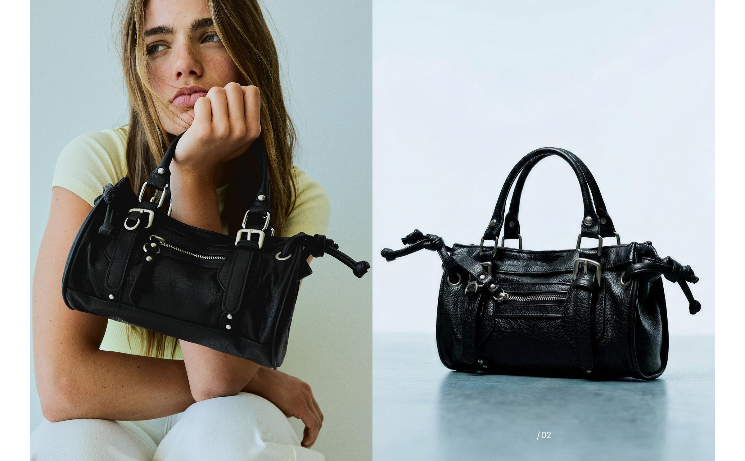 Mini buckle bag — Black