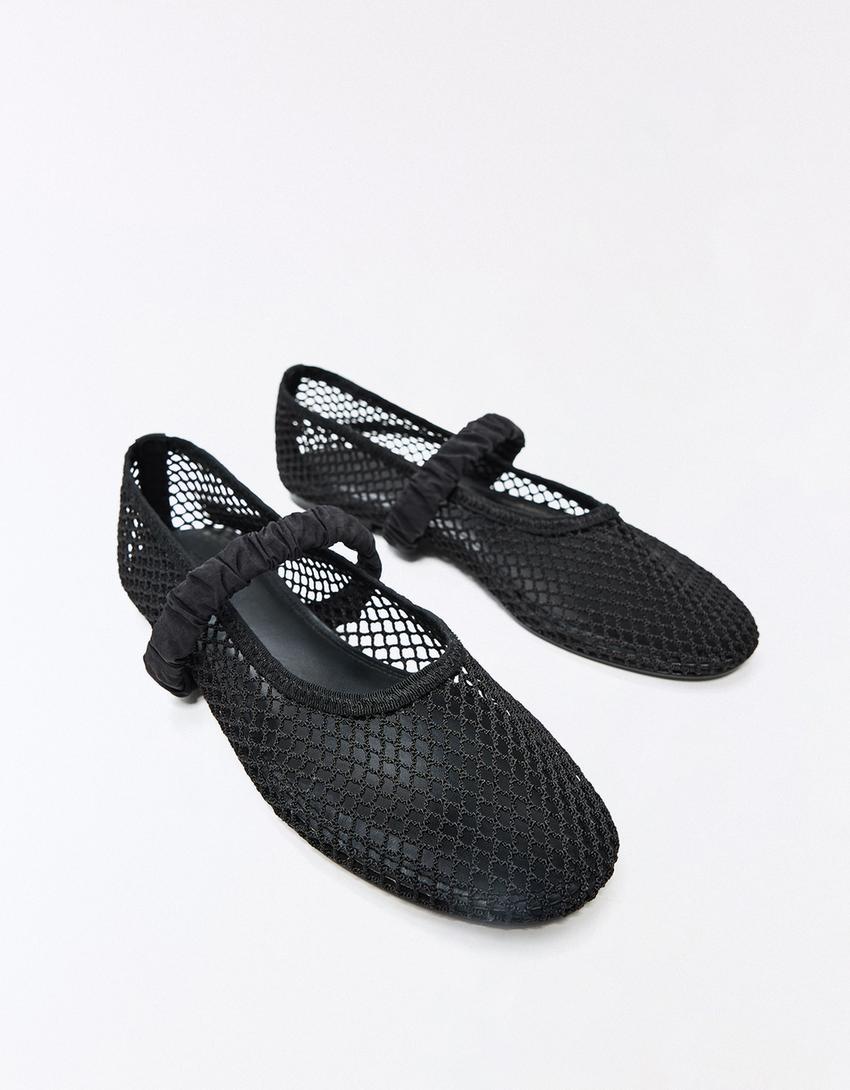 Ballerines résille-Noir