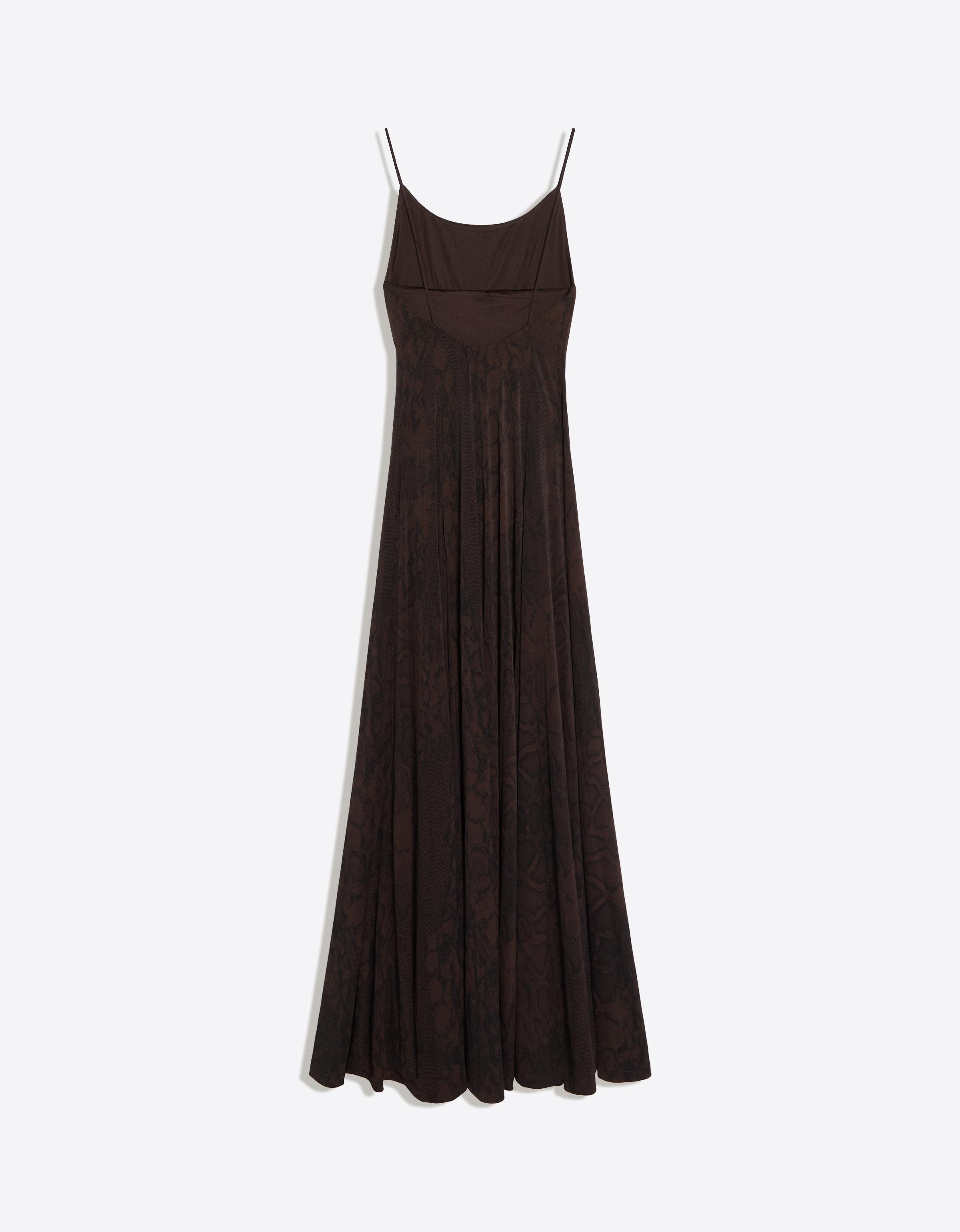 Long strappy dress — Brown