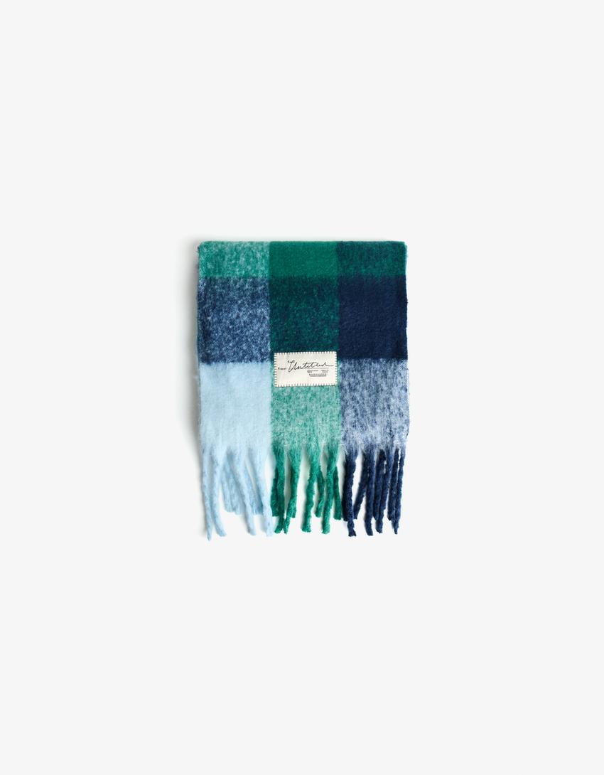 Checked scarf-Green