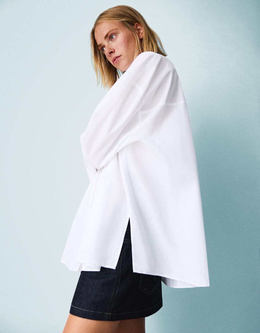 Chemise oversize-Blanc-1