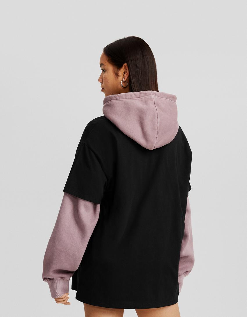 Hannah Montana print oversize short sleeve T-shirt-Black-1