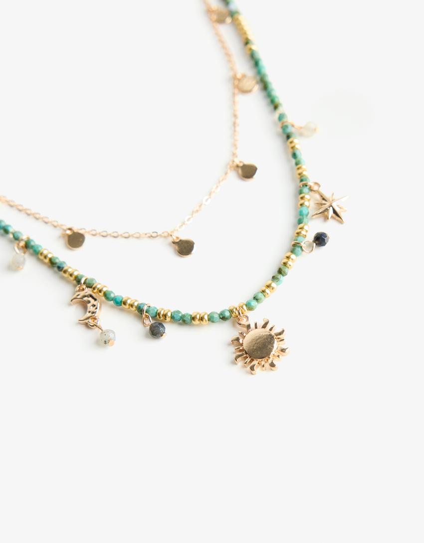 Pack 2 collares colgantes-Oro-1