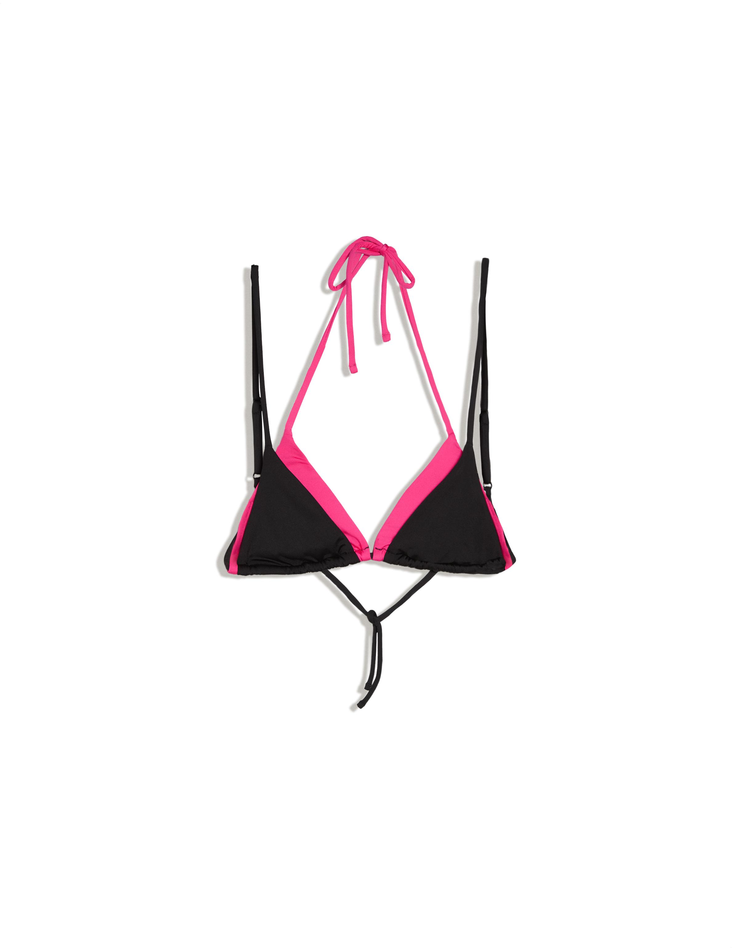 Layered bikini top — Black
