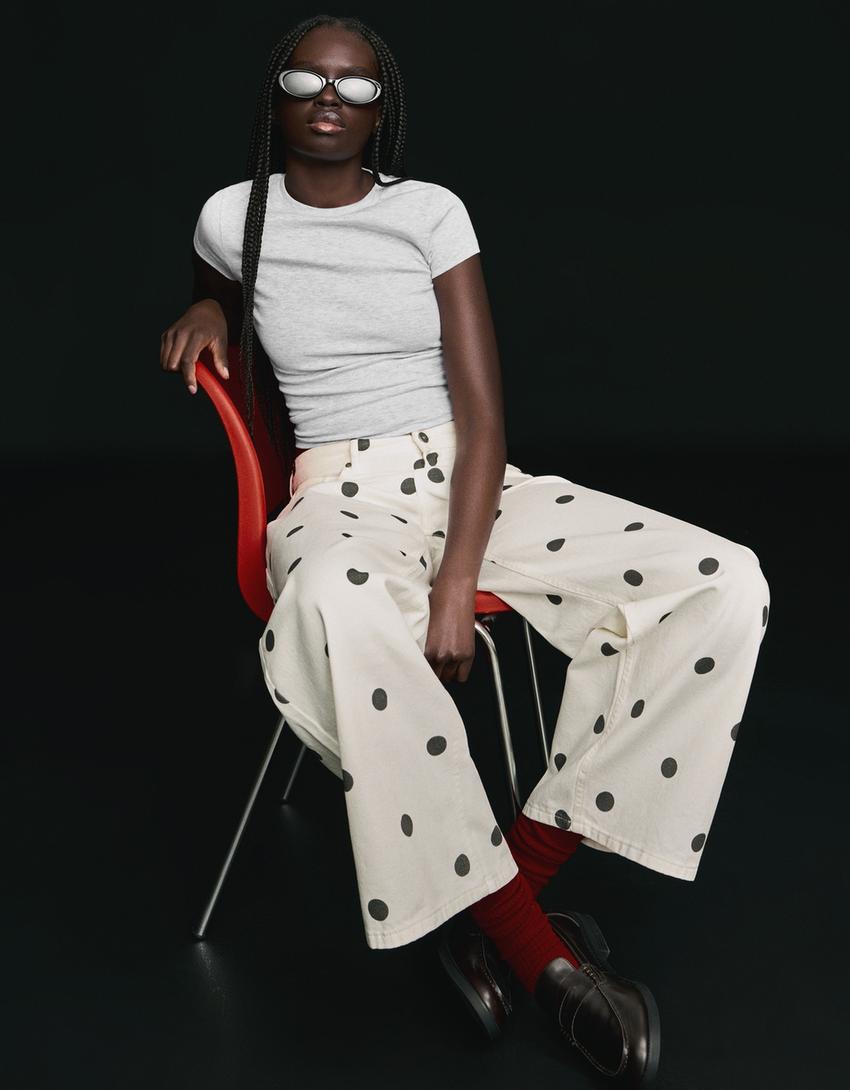 Maglietta a maniche corte girocollo-Grigio