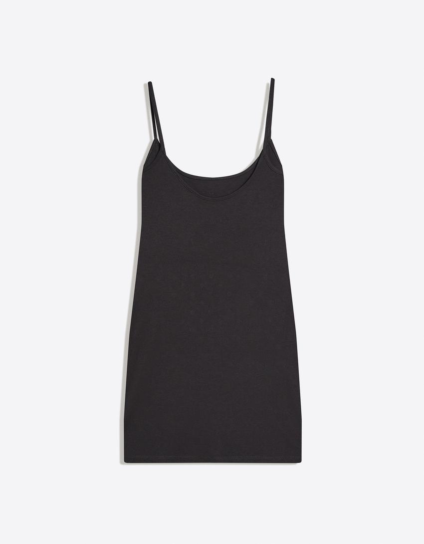 Studded mini dress-Dark grey