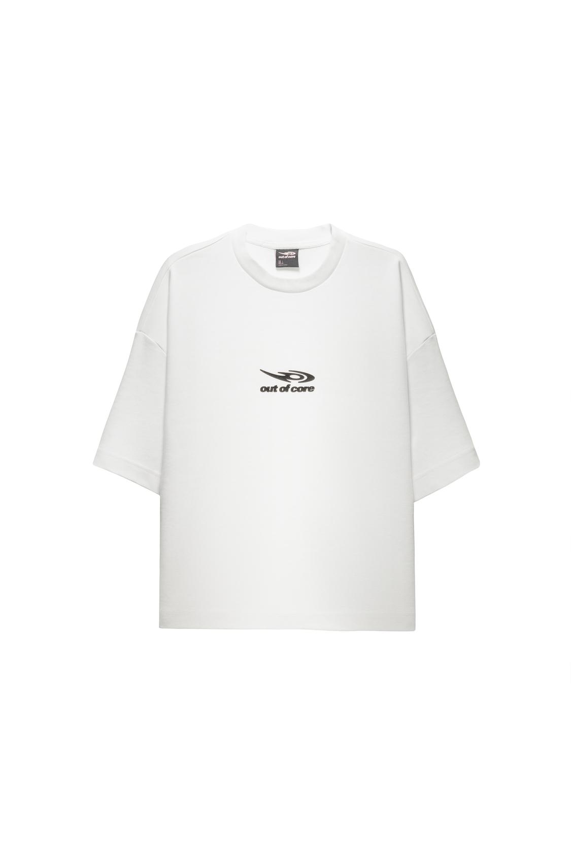 Short sleeve T-shirt with out of core logo