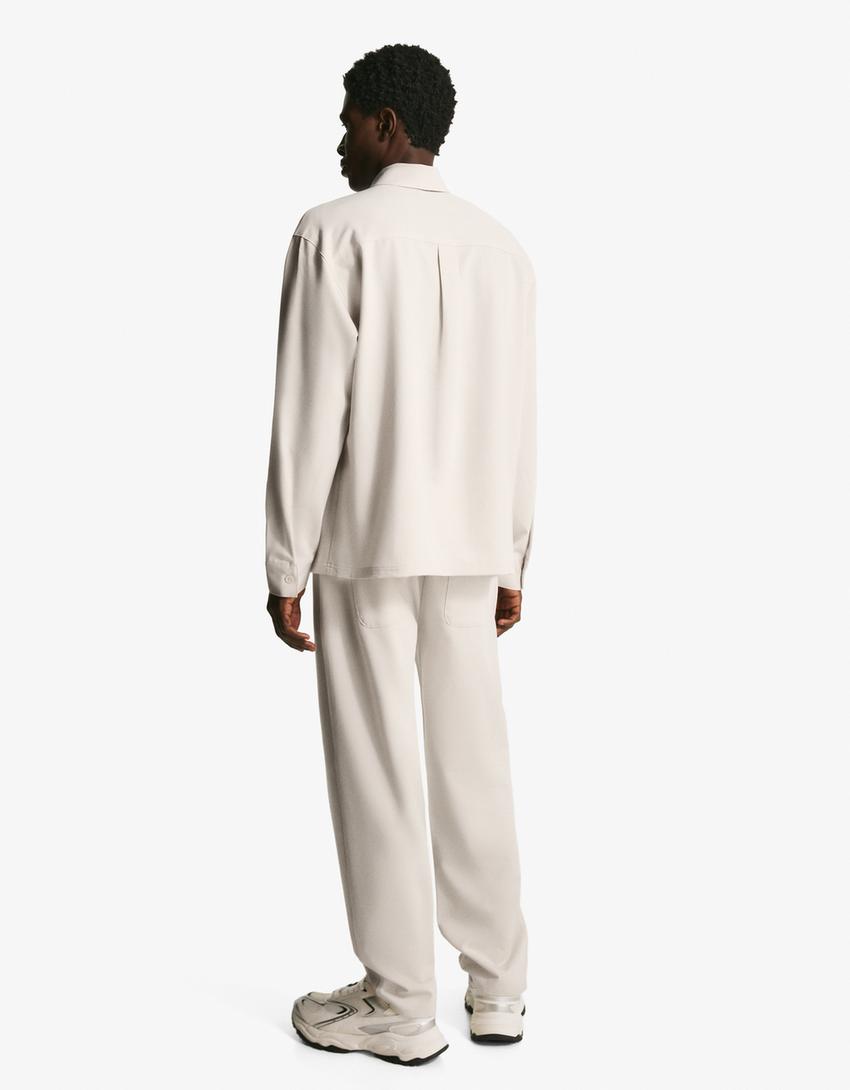 Tailored fit shirt-Cream