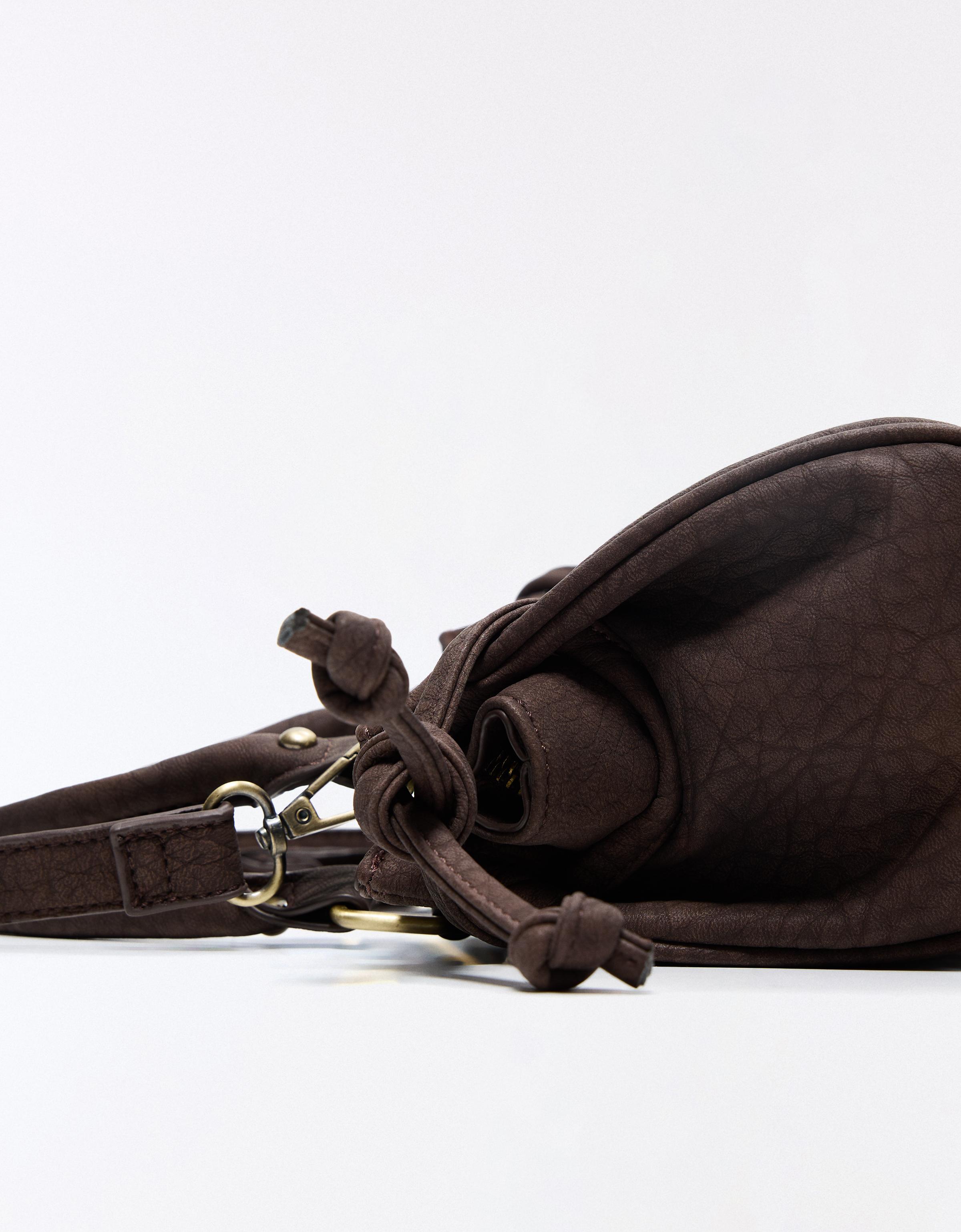 Mini buckle bag — Brown