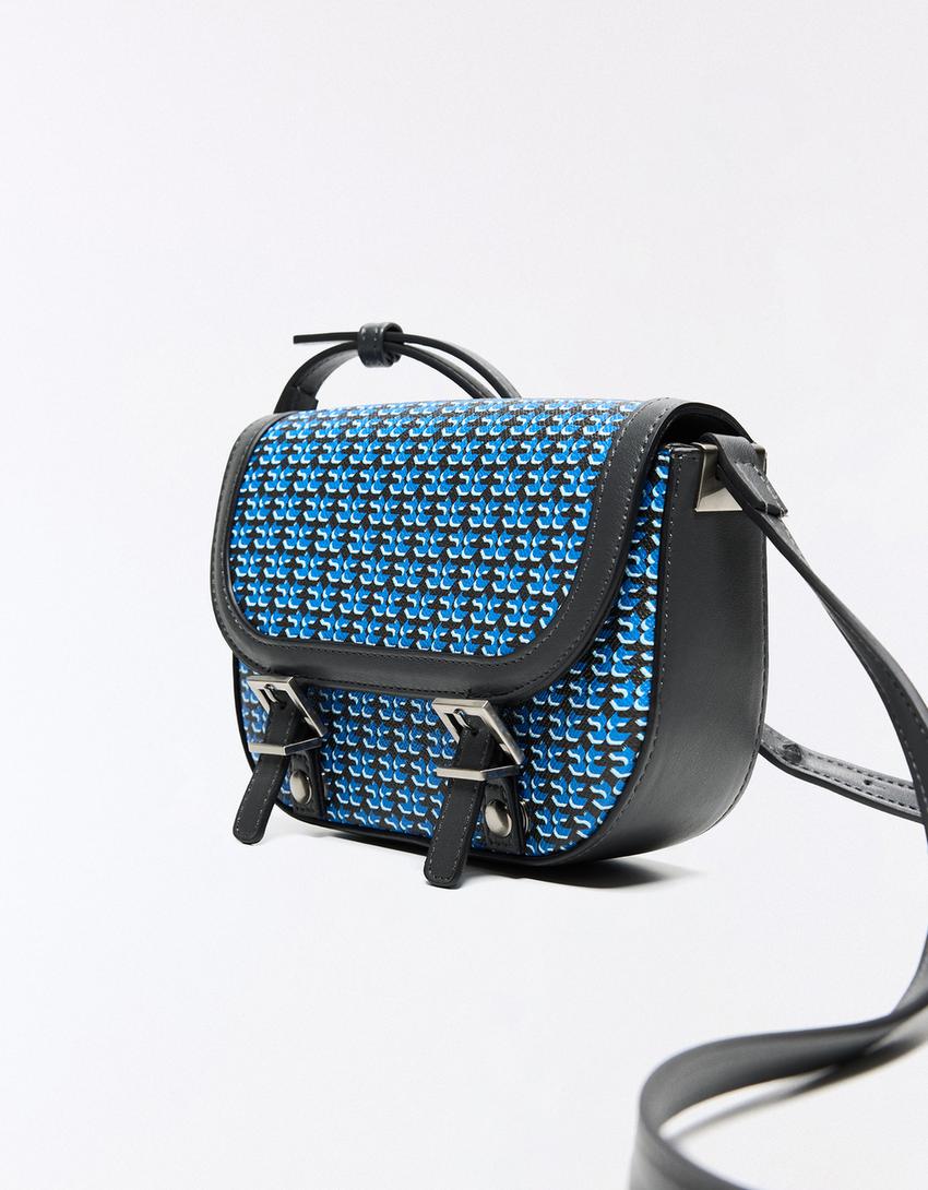 Monogram crossbody bag-Blue