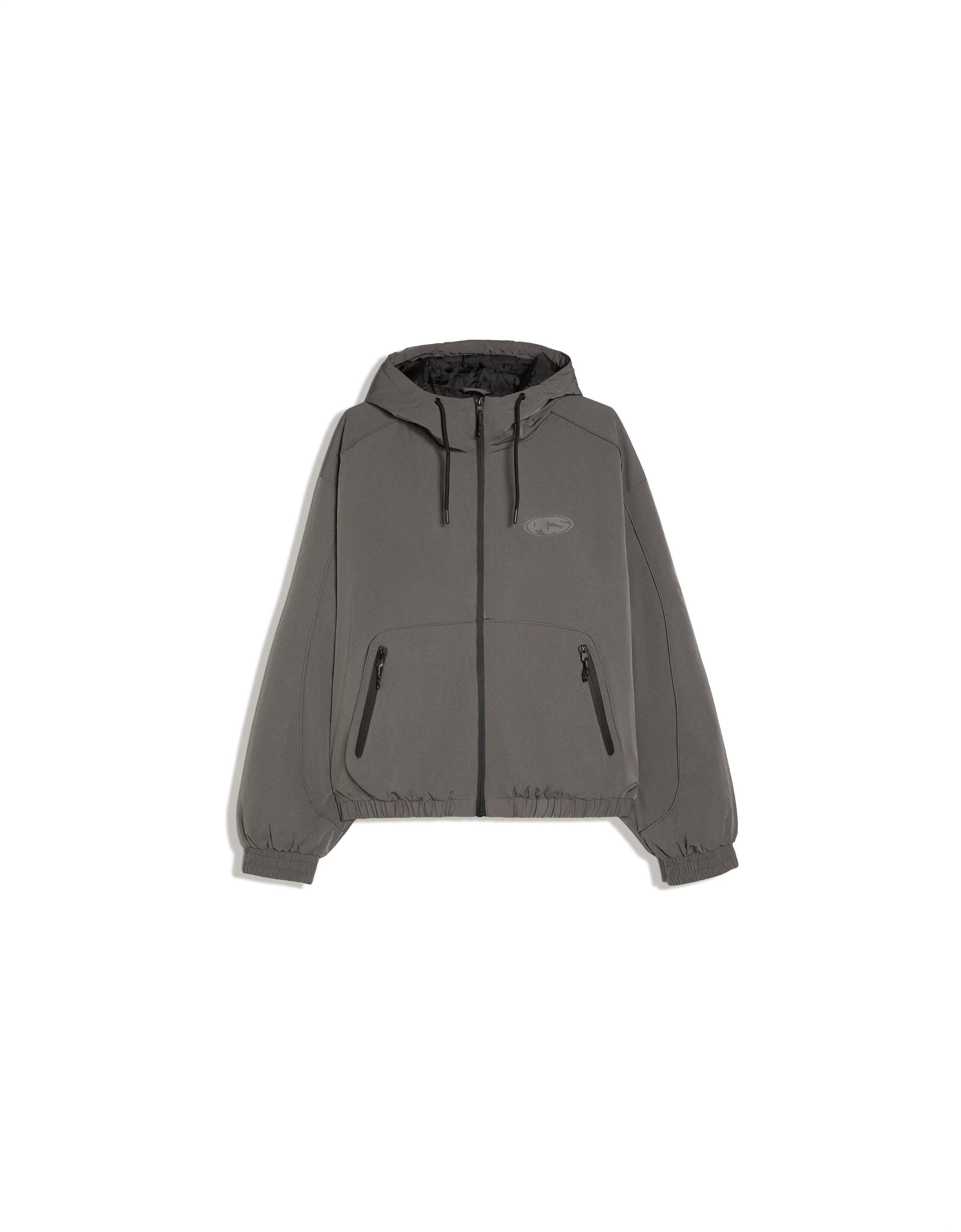 Technical hooded jacket — Grey