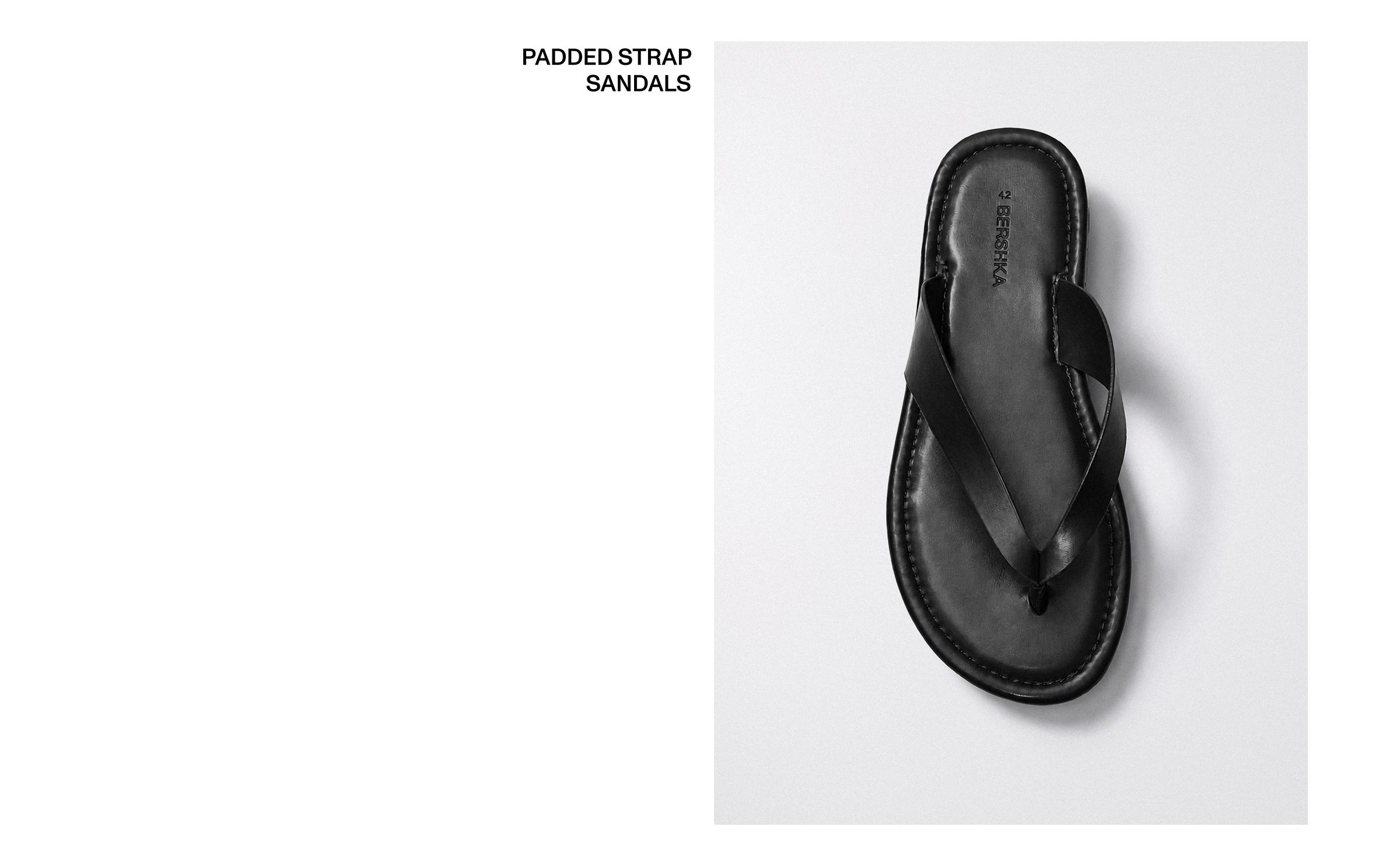 Thong strap sandals — BLACK