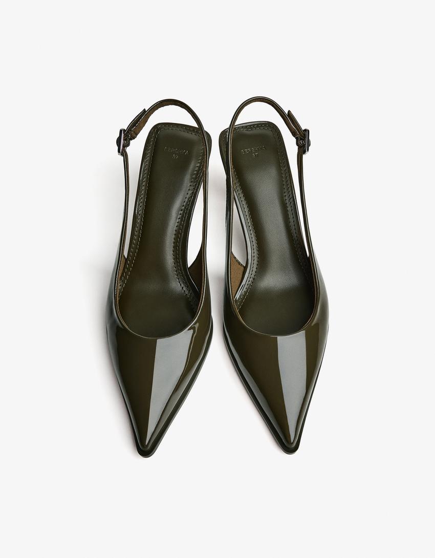Kitten heel slingback shoes-1-512