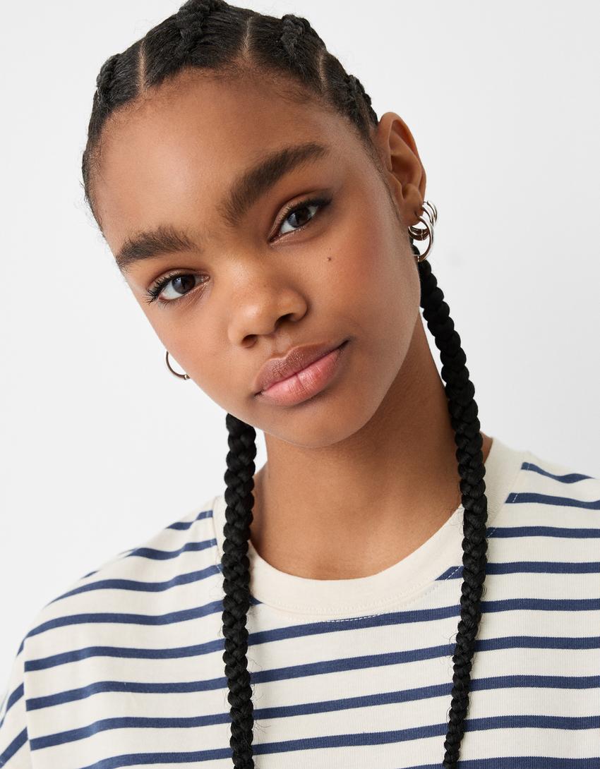 Boxy-fit short sleeve T-shirt-White-2