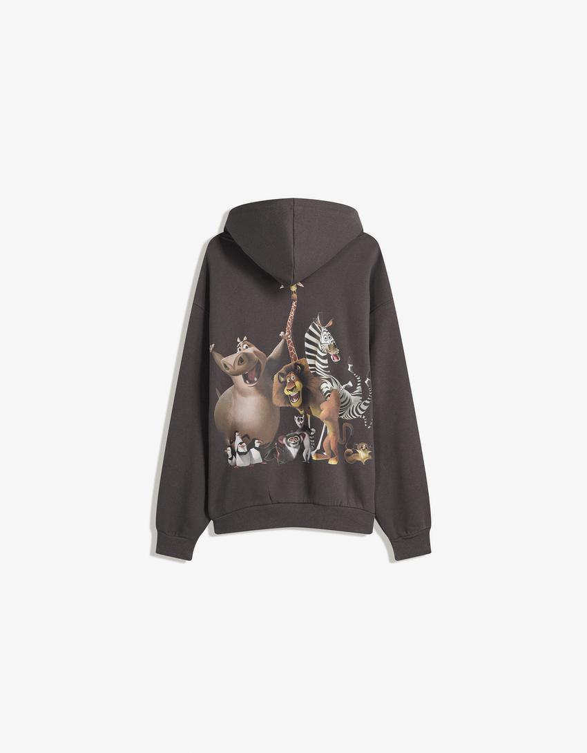 Jersey Madagascar capucha-Gris oscuro