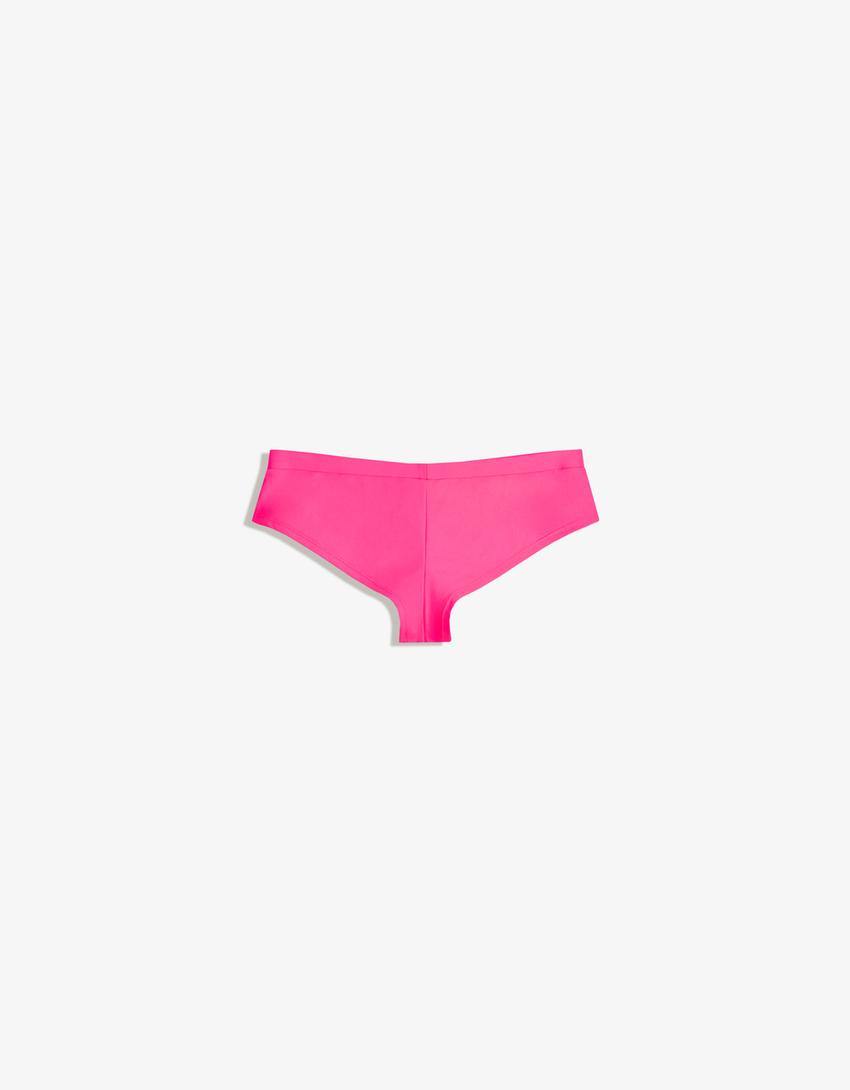 Neon culotte bikini bottoms-Fuchsia-4