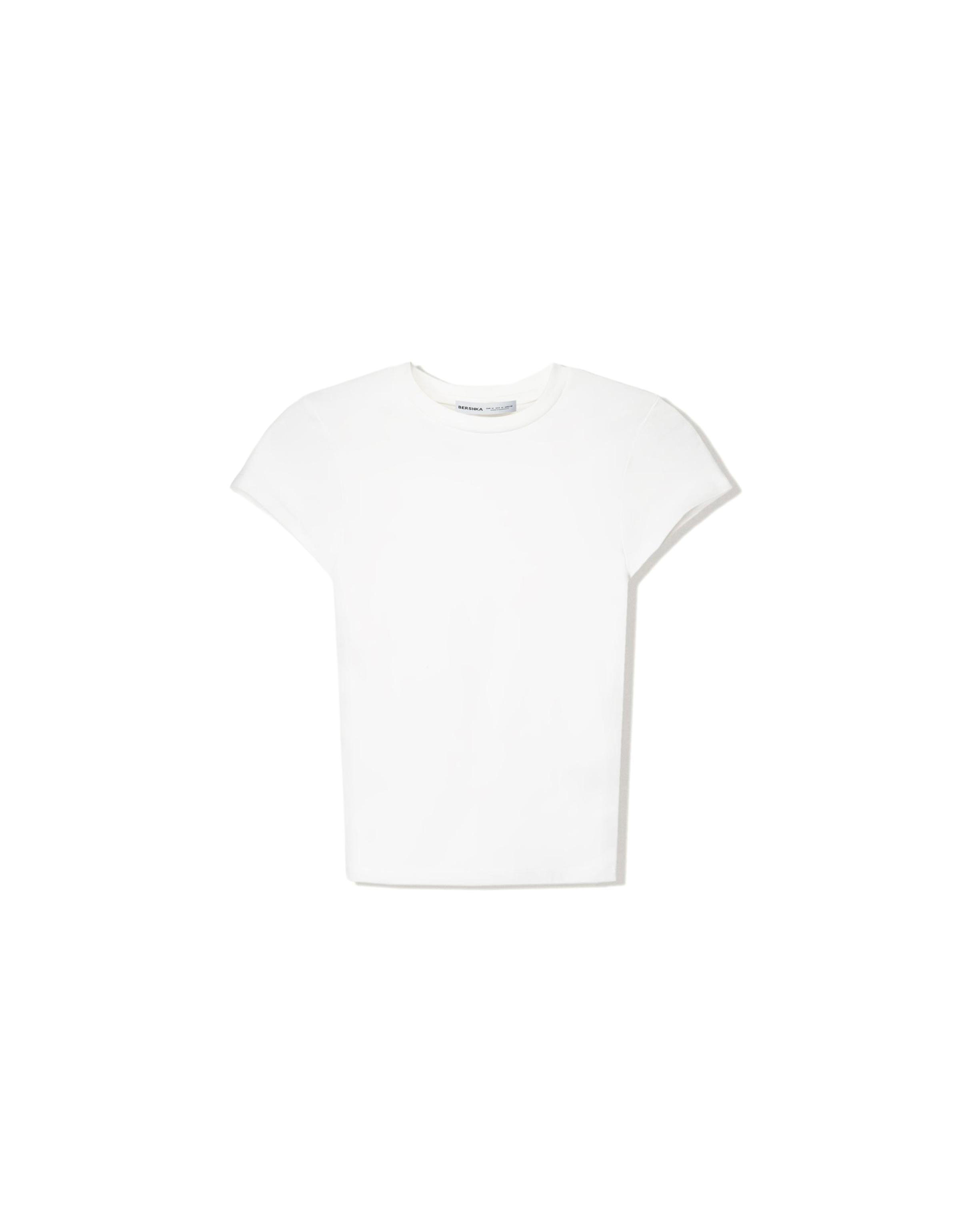 Short sleeve round neck T-shirt — Off white