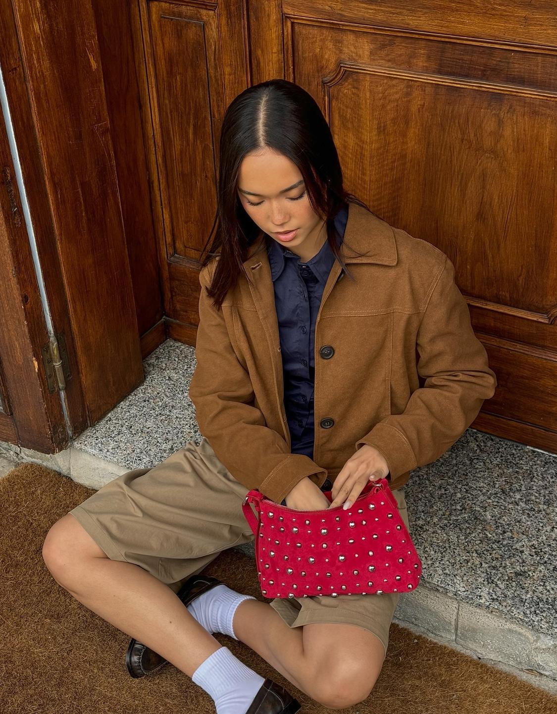 Faux suede jacket