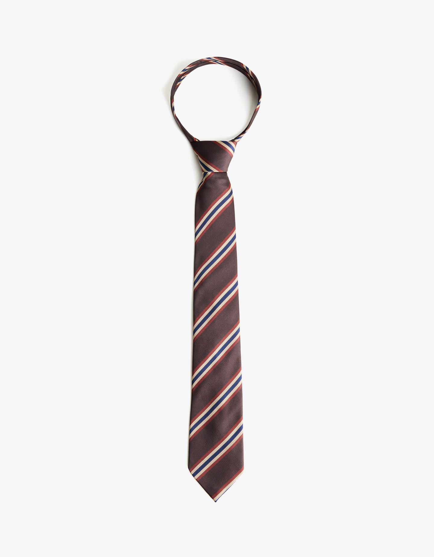 Bershka Corbata Rayas Hombre Marrón
