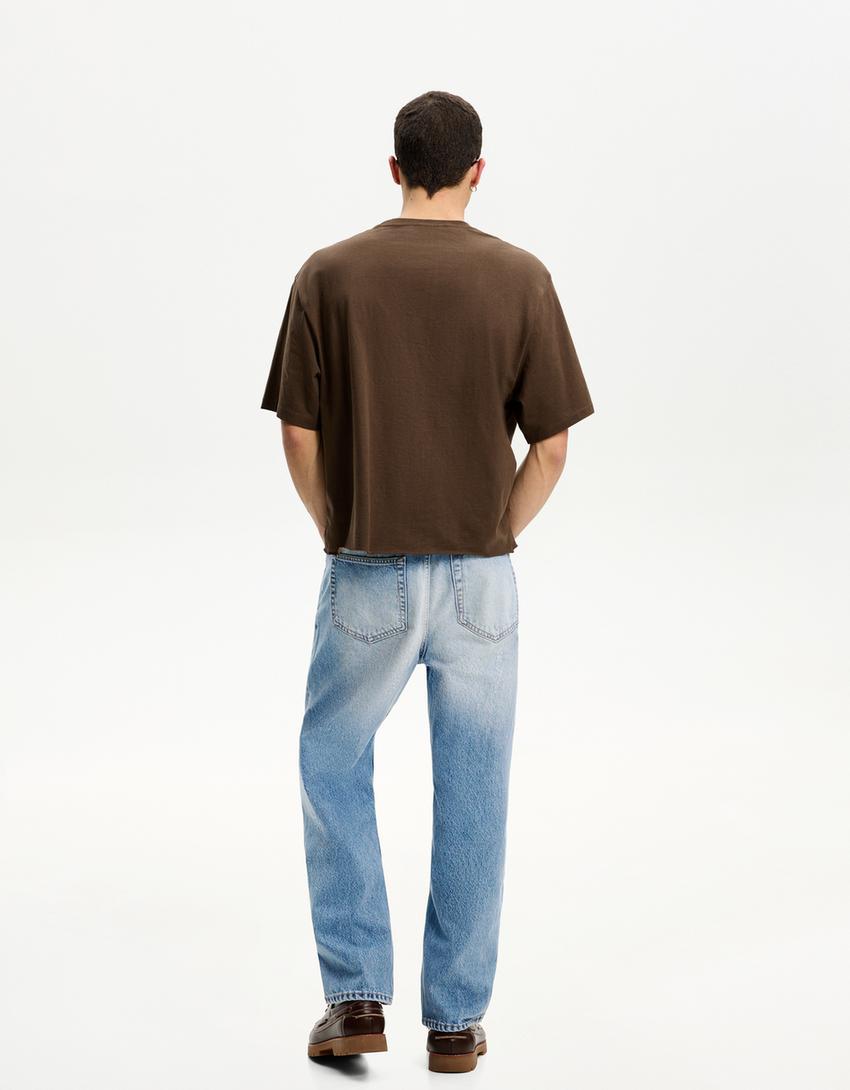 Loose Fit Jeans-Ausgewaschenes Blau-1