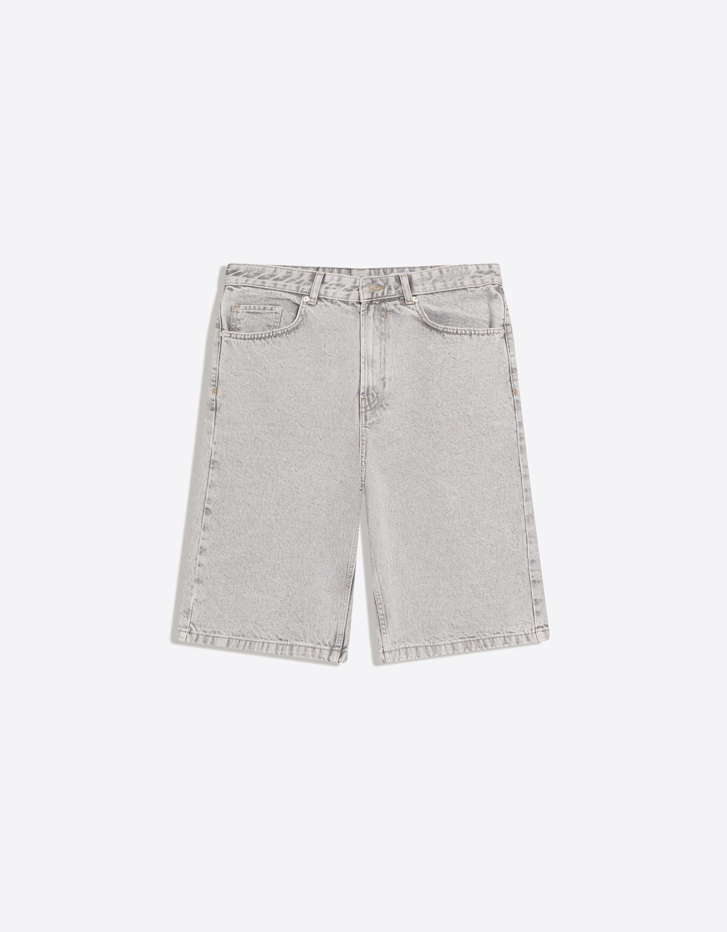 Bershka Baggy fit denim bermuda
