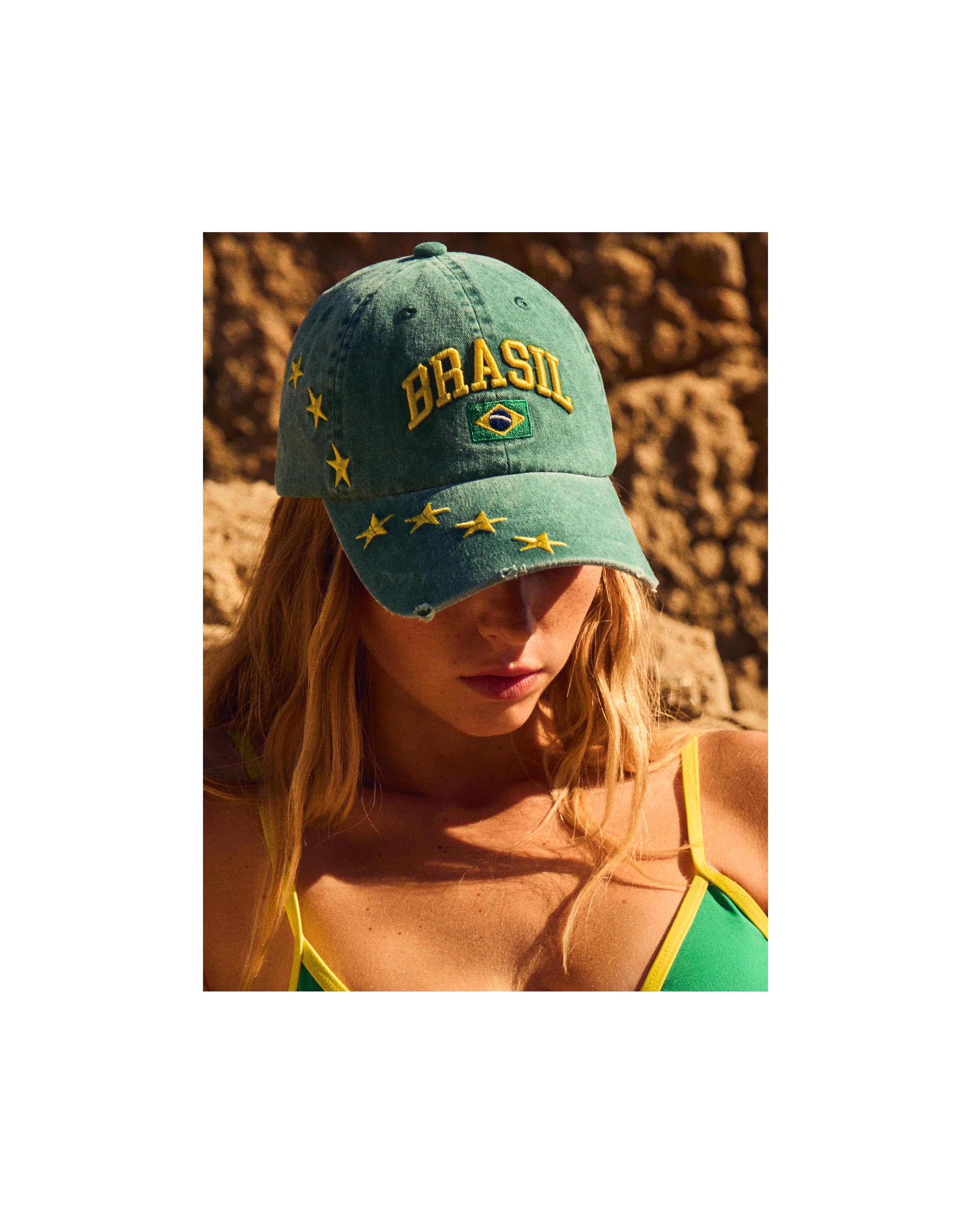 Brazil embroidered cap — Green