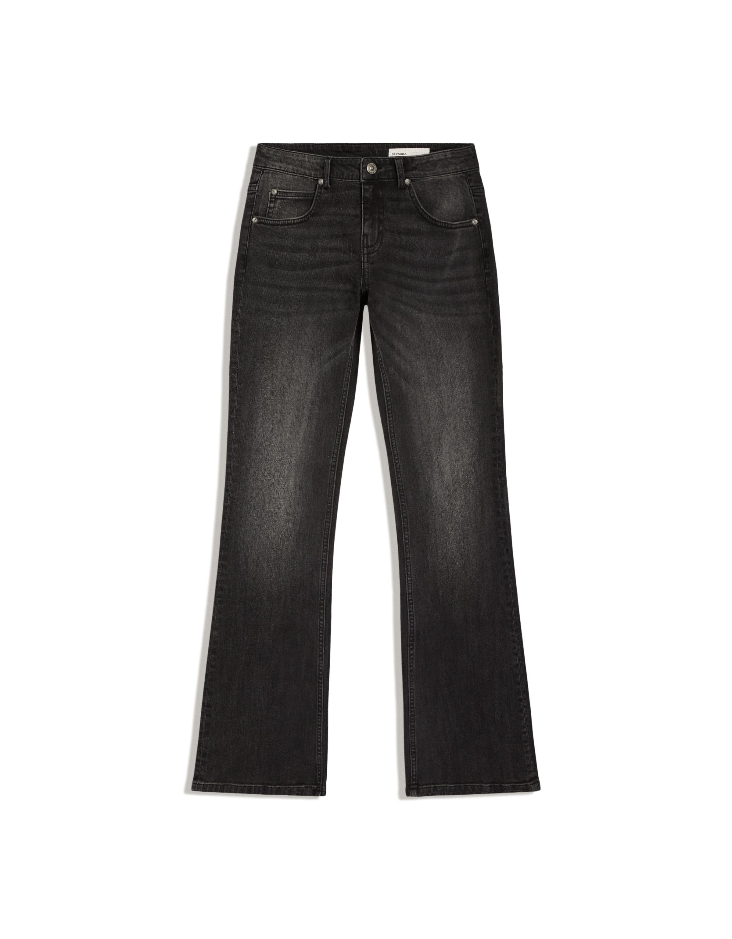 Low-rise slim fit boot-cut jeans — Black