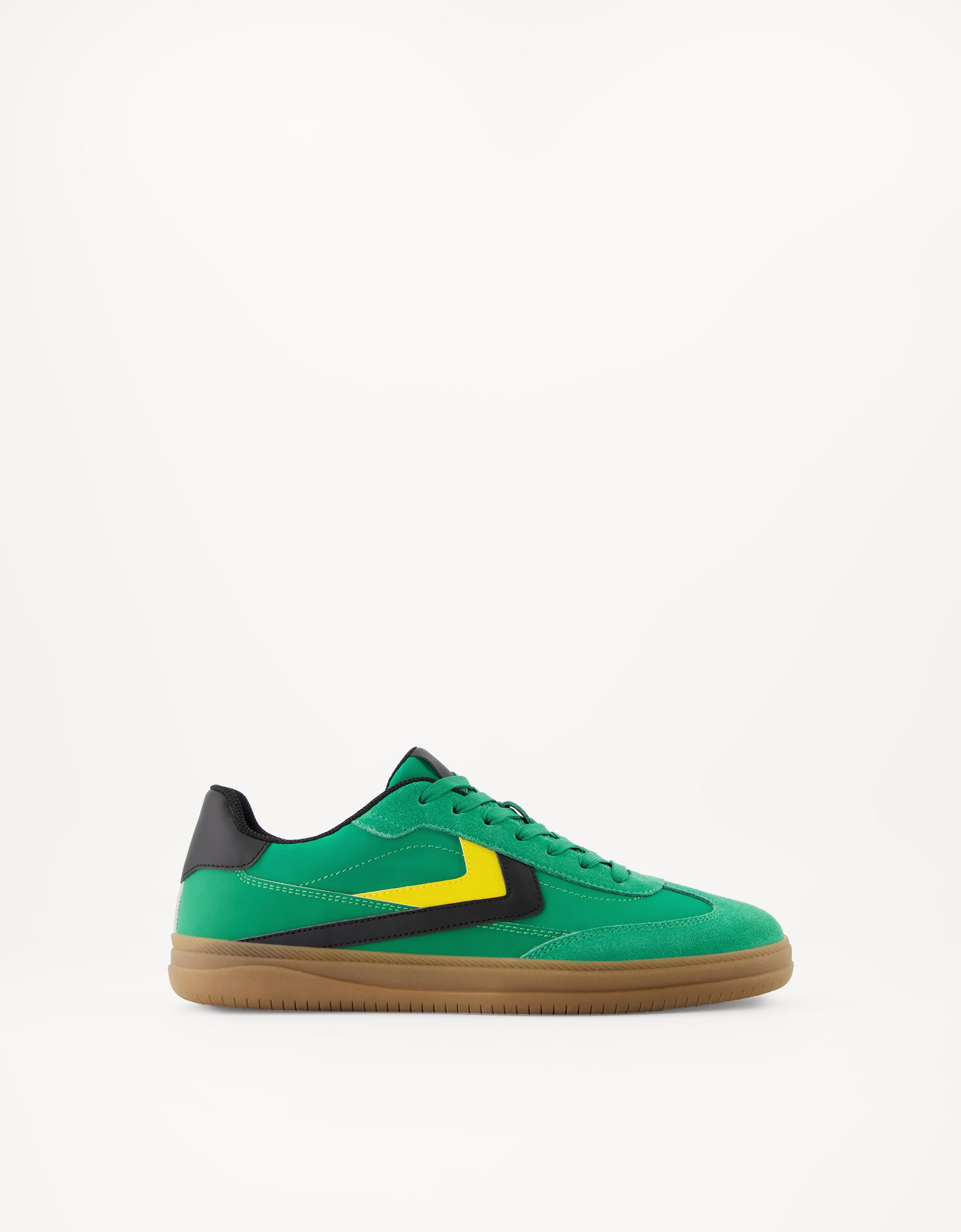 Bershka Retro-Sneaker Herren 44 Grün