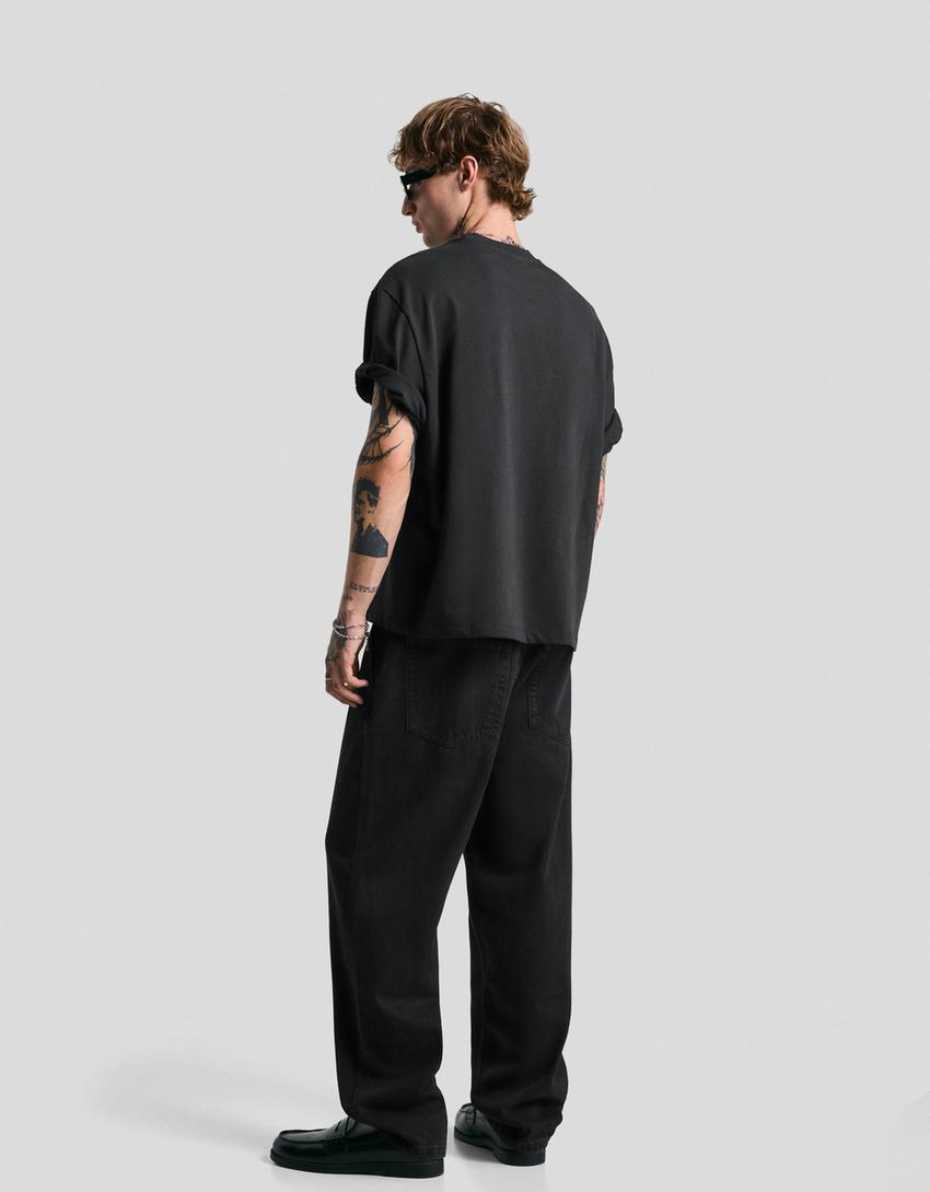 Jeans loose fit-Noir-1