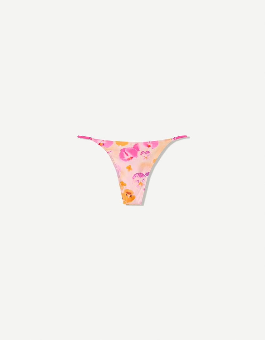 Blomstret bikinitrusse-Pink-1
