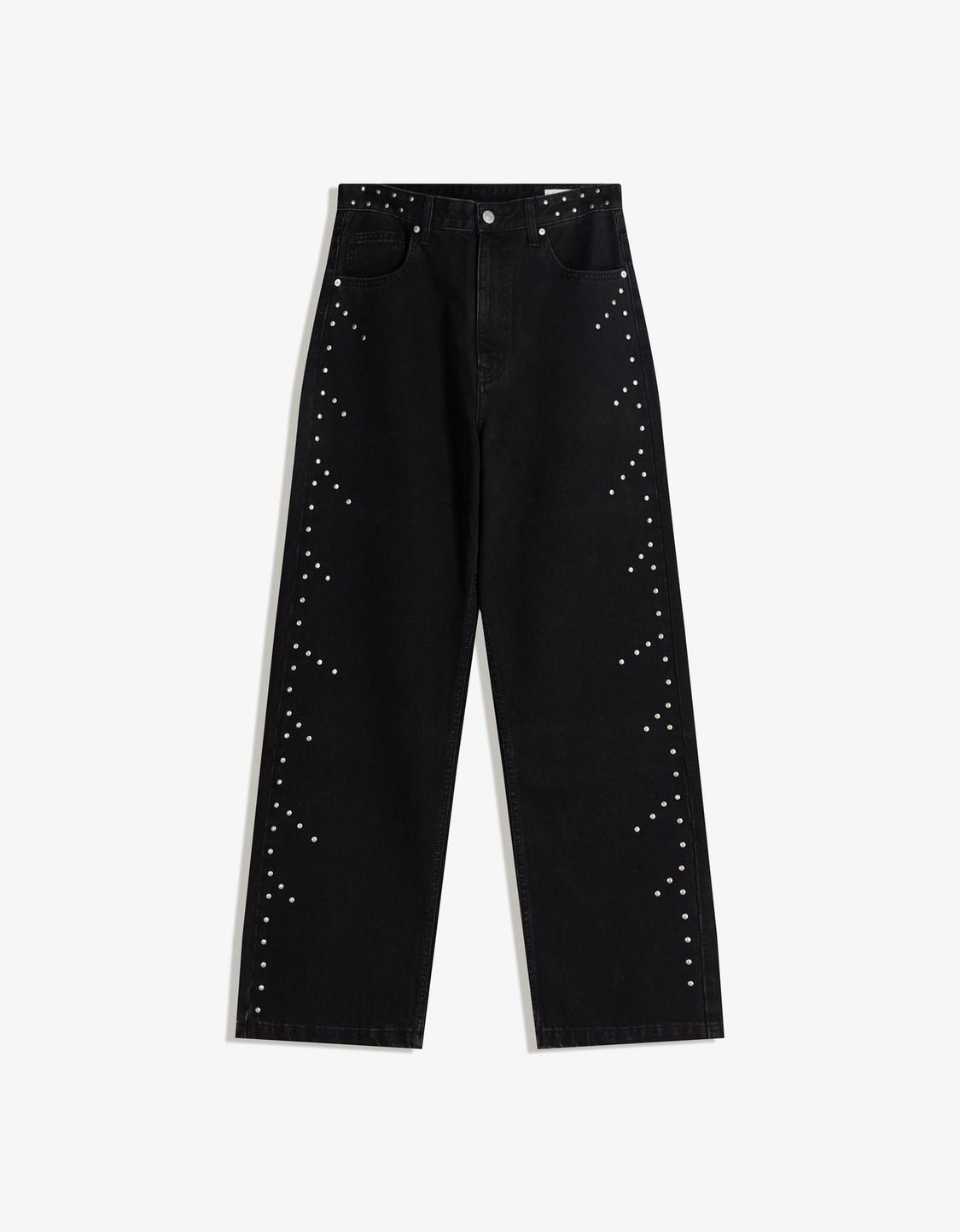 Jeans baggy fit clous