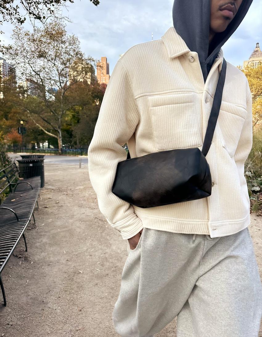 Boxy-Jacke mit Lammfellimitat-Rohweiß