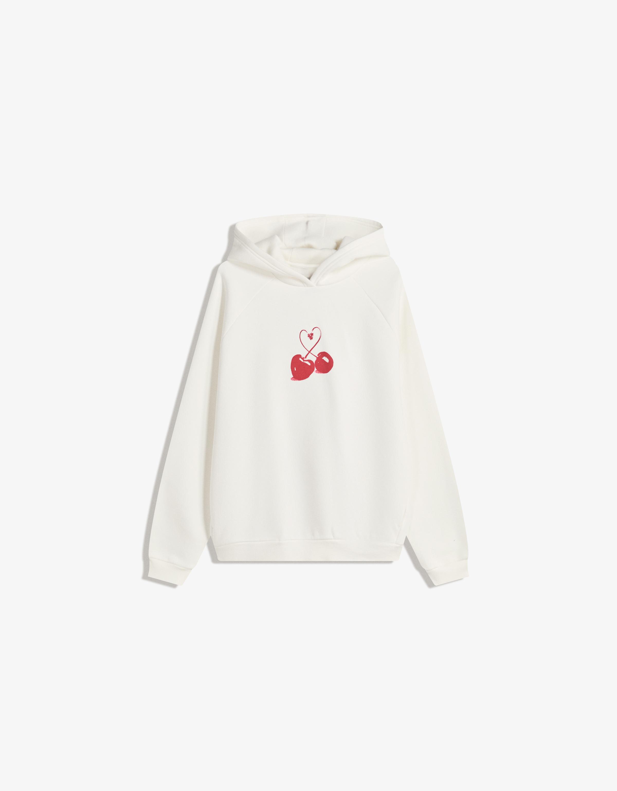 ♡n13♡ Bluza z kapturem i nadrukiem - Bluzy - BSK Teen | Bershka