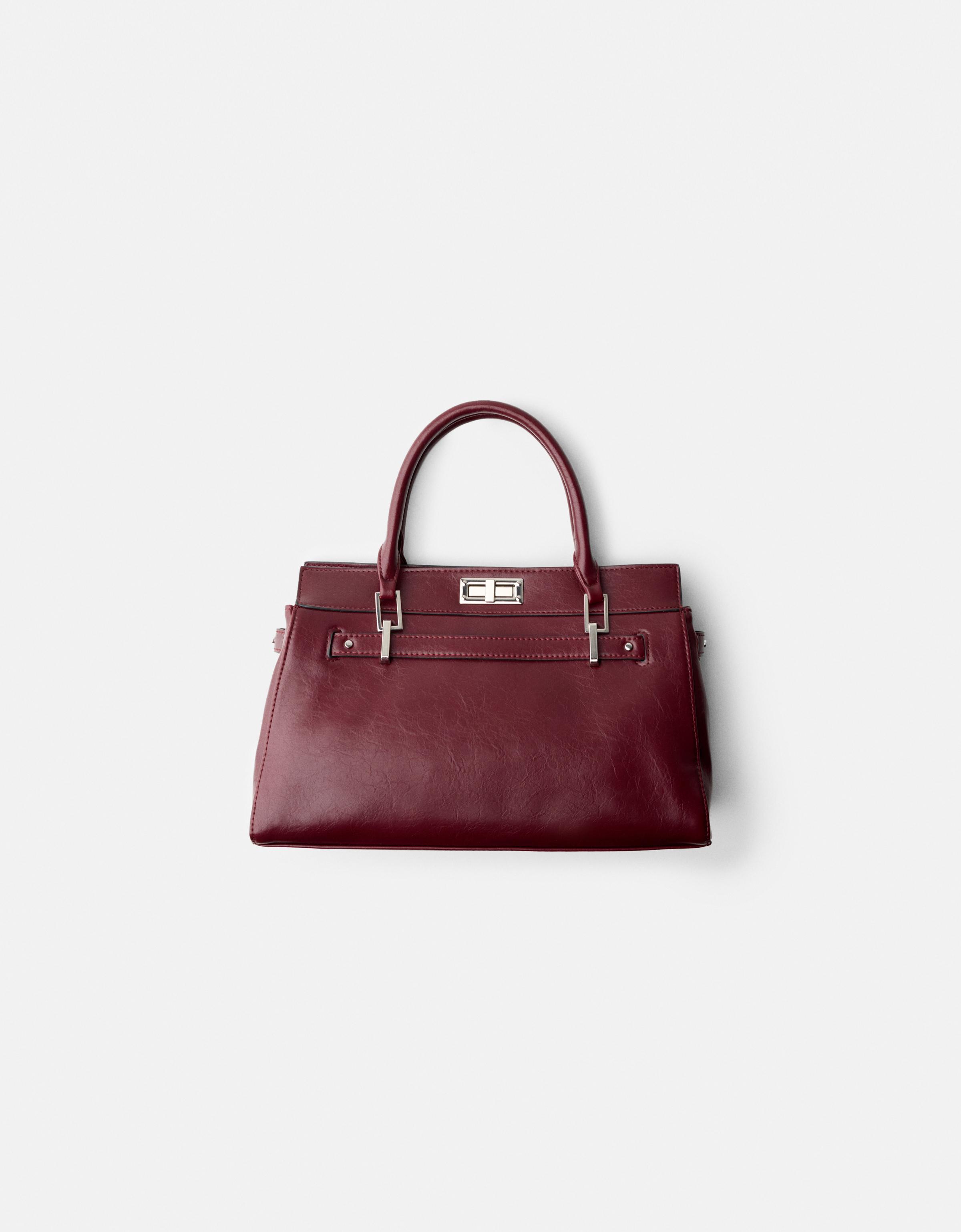 Bershka Tote-Bag In Burgund Damen Bordeaux