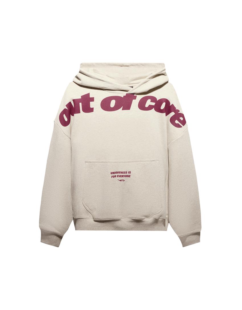 Sweatshirt com capuz boxy fit out of core-Cinza